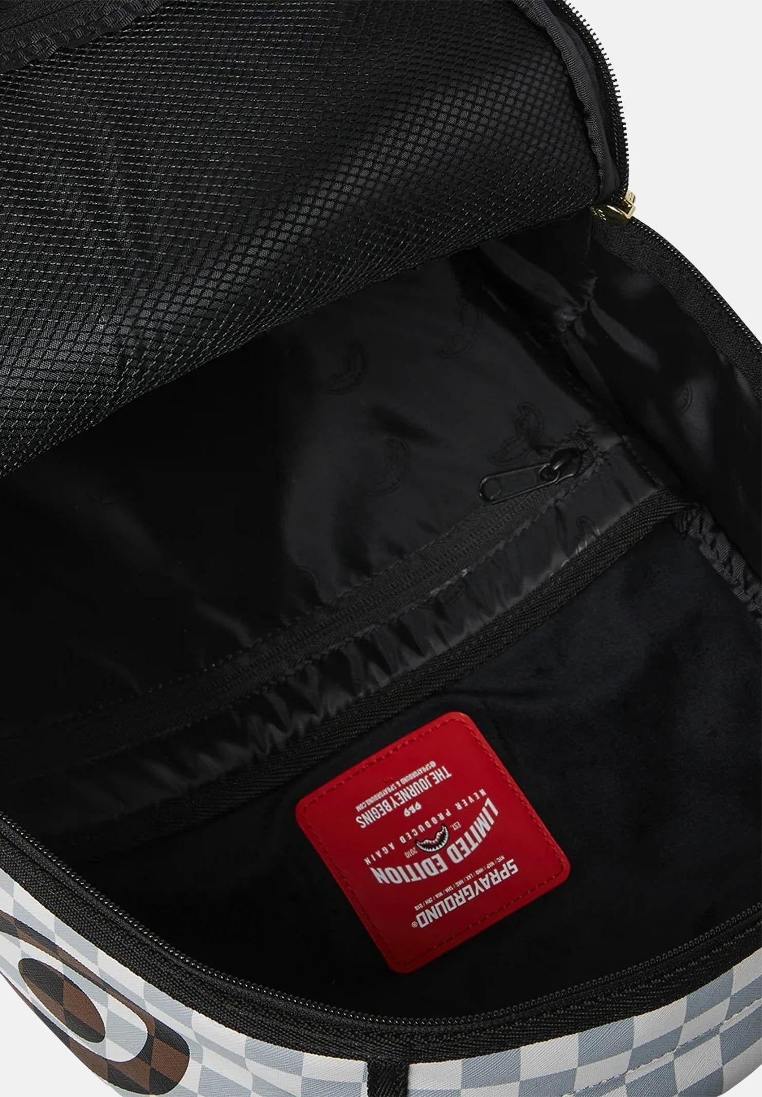 SPRAYGROUND Zaino SIP BROWN AND CREAM TEAR DLXSV BACKPACK grigio e marrone per uomo e donna 910B8290NSZ . SPRAYGROUND