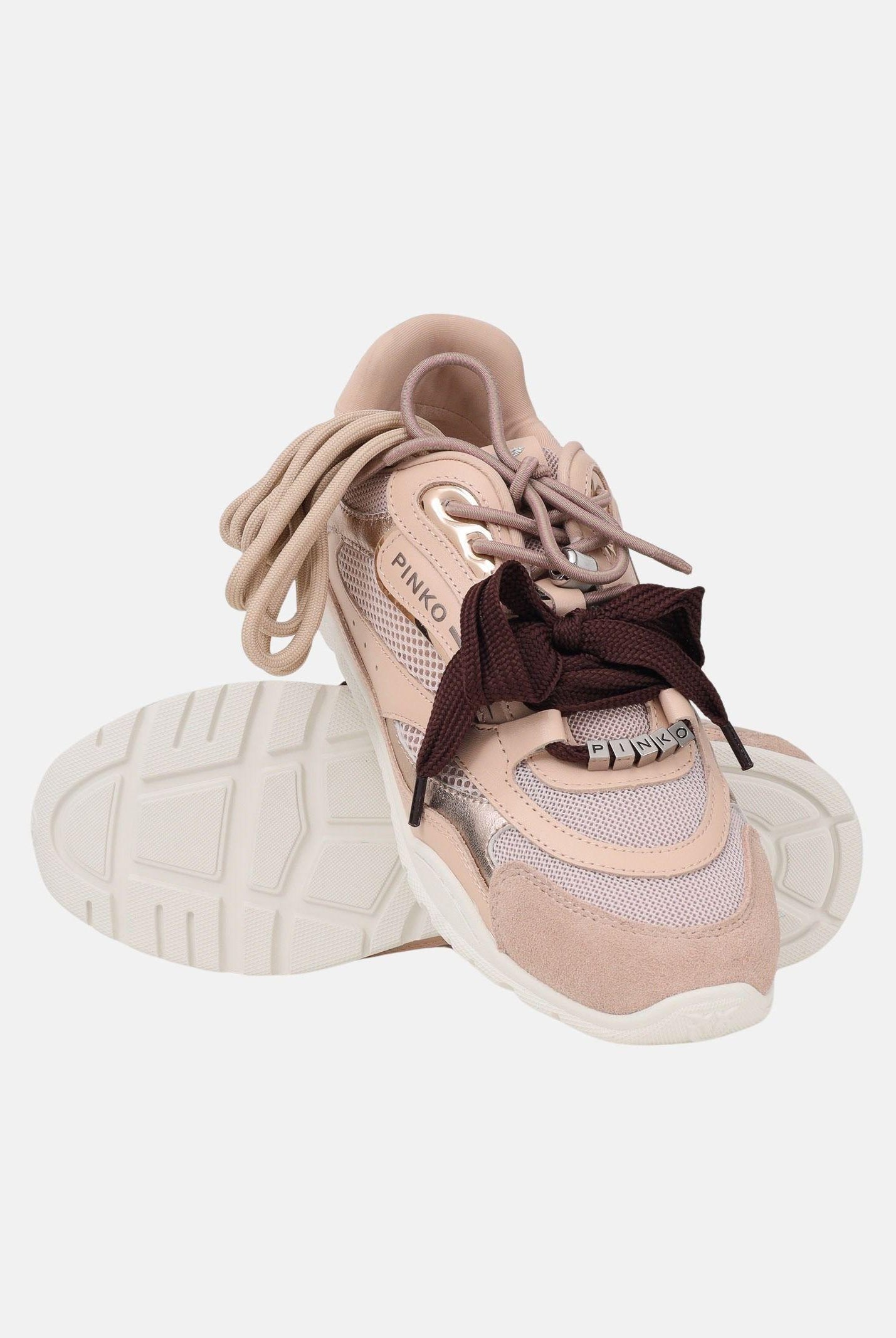 PINKO Sneakers rosa da donna con lacci doppi e applicazioni gioiello SS0185P020P26 P26 PINKO