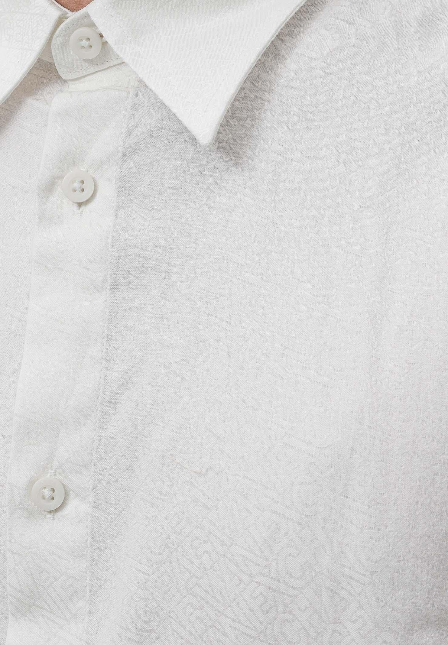 ARMANI EXCHANGE Camicia a manica lunga bianco panna da uomo con logo all-over XM002263AF13131 F0206 ARMANI EXCHANGE