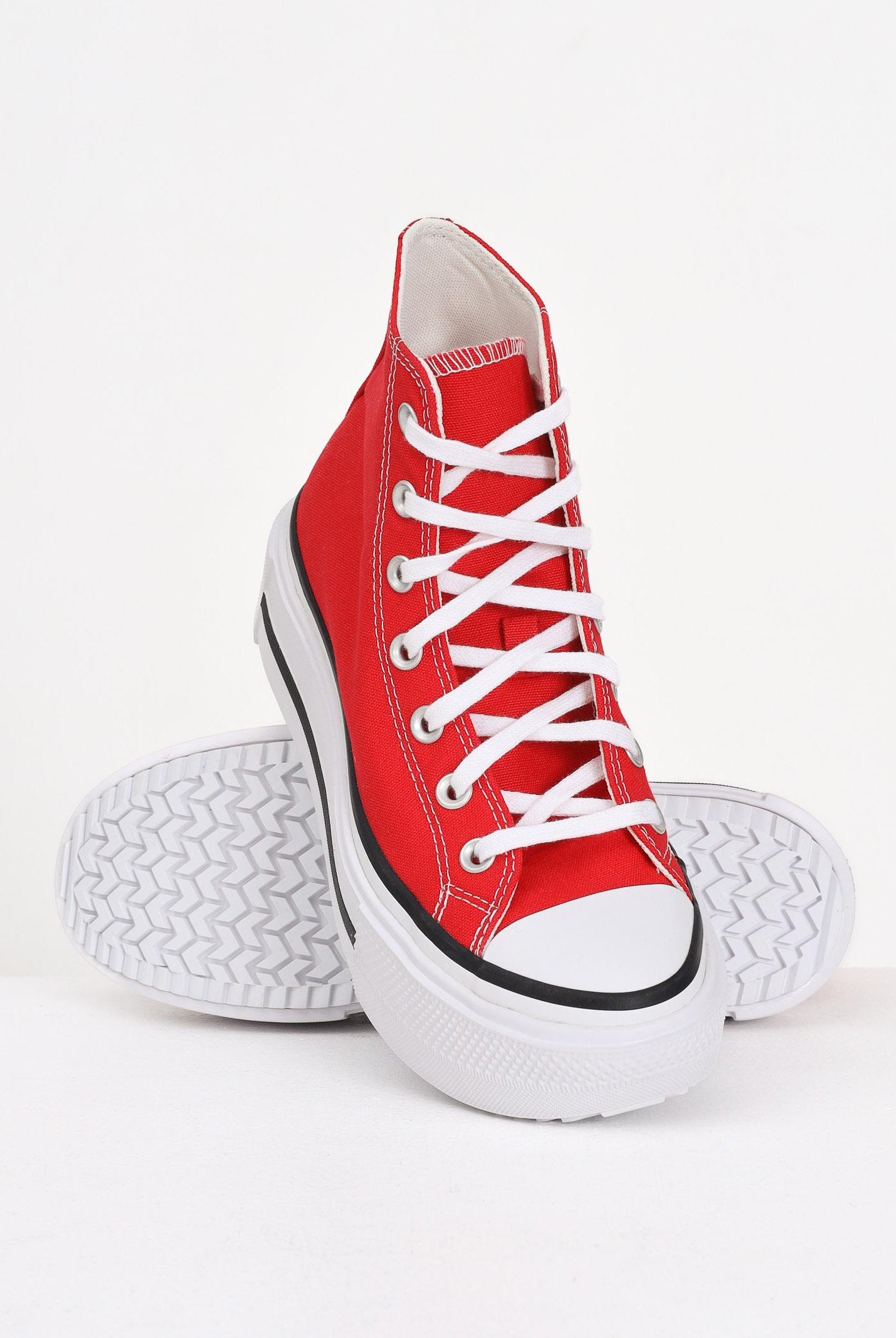 CONVERSE Sneakers Chuck Taylor All Star Lift Double Stack Platform rosse da donna A15542C  CONVERSE