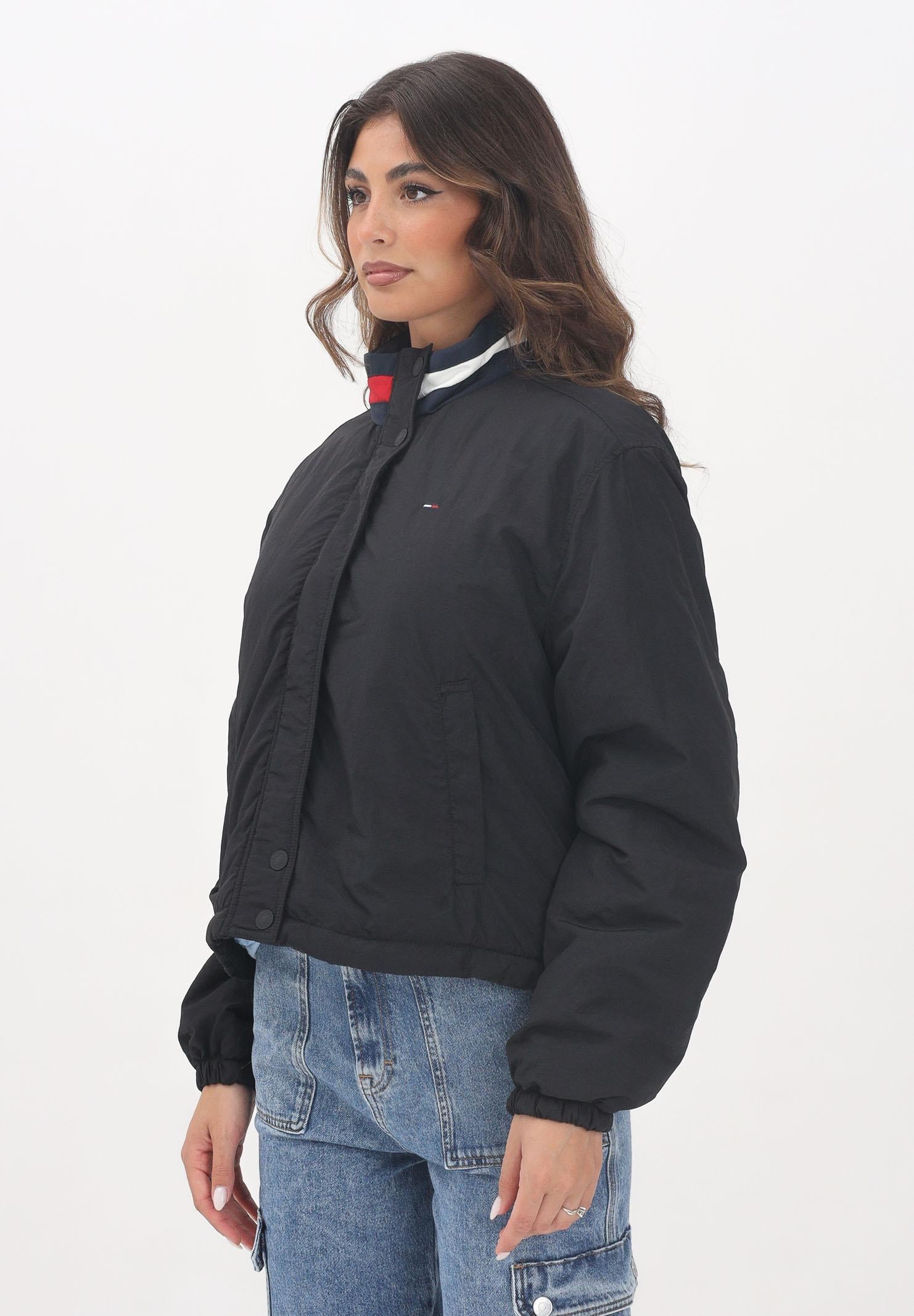 TOMMY JEANS Giacca trapuntata nera da donna con logo Tommy Jeans DW0DW21436BDS TOMMY JEANS