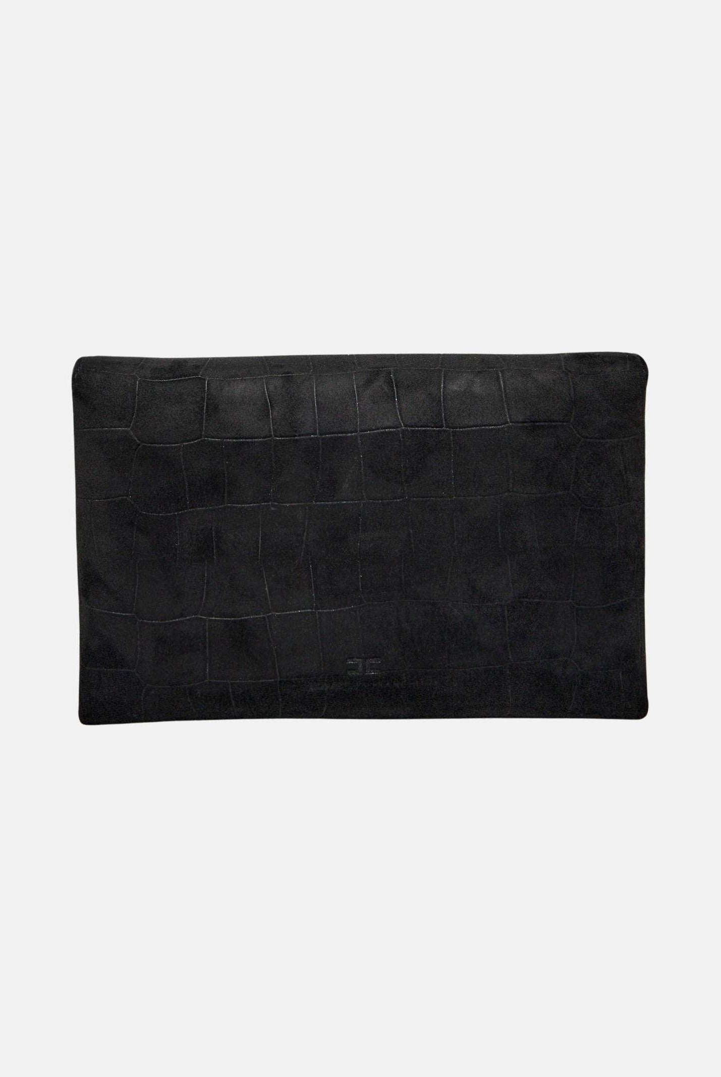 ELISABETTA FRANCHI Pochette nera da donna realizzata in suede BS64A61E2 110 ELISABETTA FRANCHI