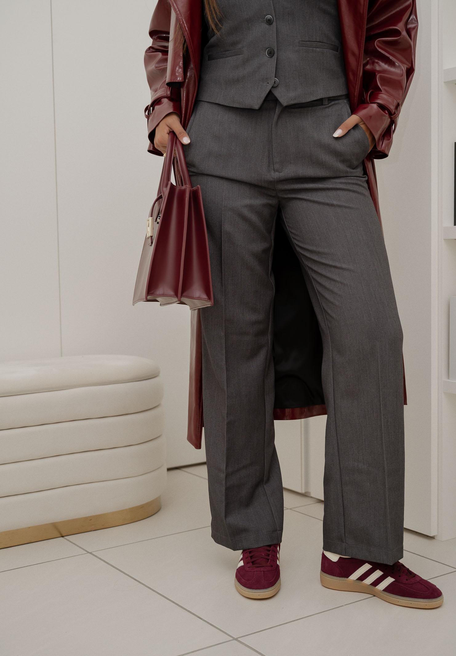 ONLY Pantalone elegante grigio da donna 15318089 DarkGreyMel ONLY