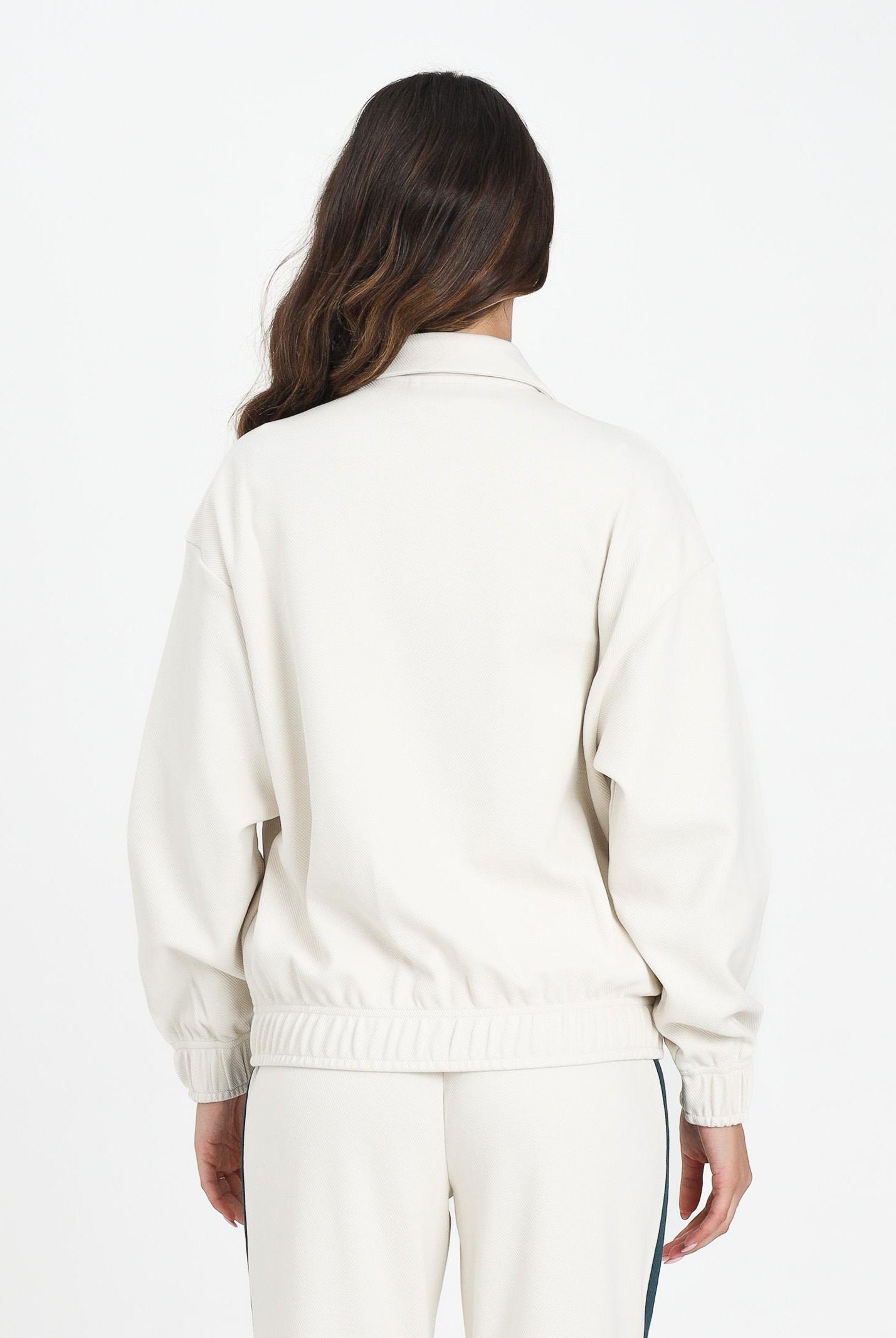 PUMA Felpa con zip T7 panna da donna 632137 87 PUMA