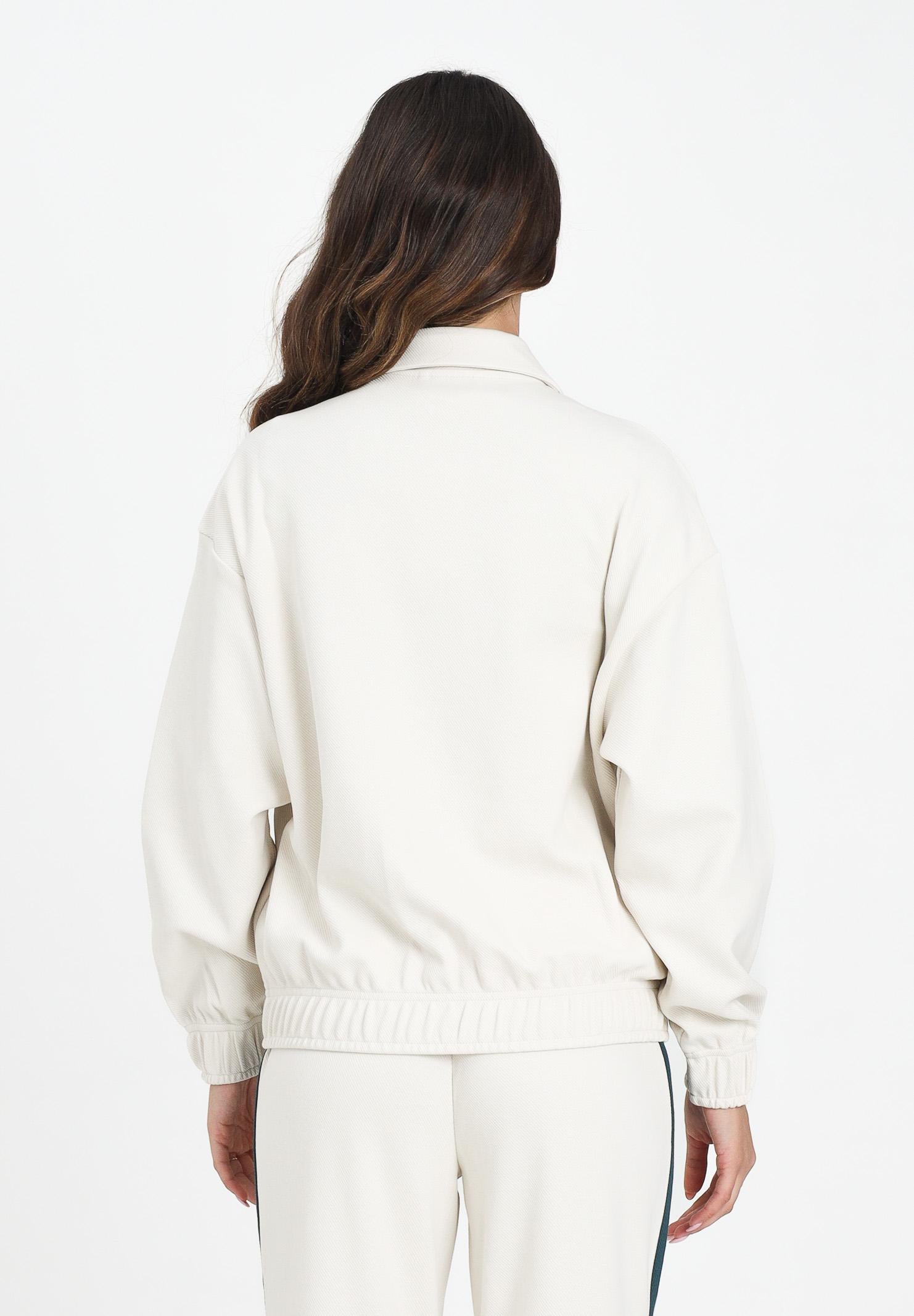 PUMA Felpa con zip T7 panna da donna 632137 87 PUMA