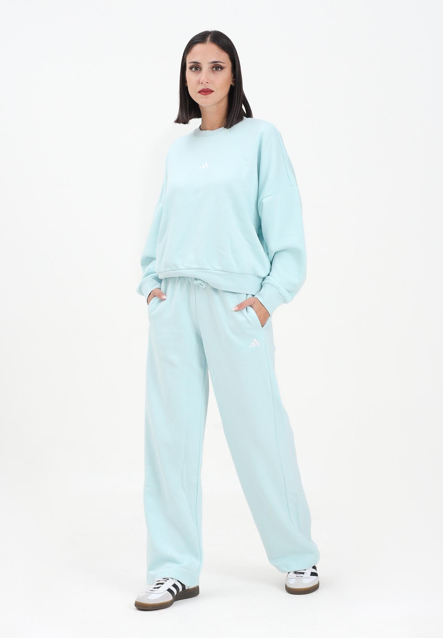 ADIDAS PERFORMANCE Pantalone sportivo Essentials Small Logo Feel Cozy Open-Hem turchese da donna JV7285 ADIDAS PERFORMANCE