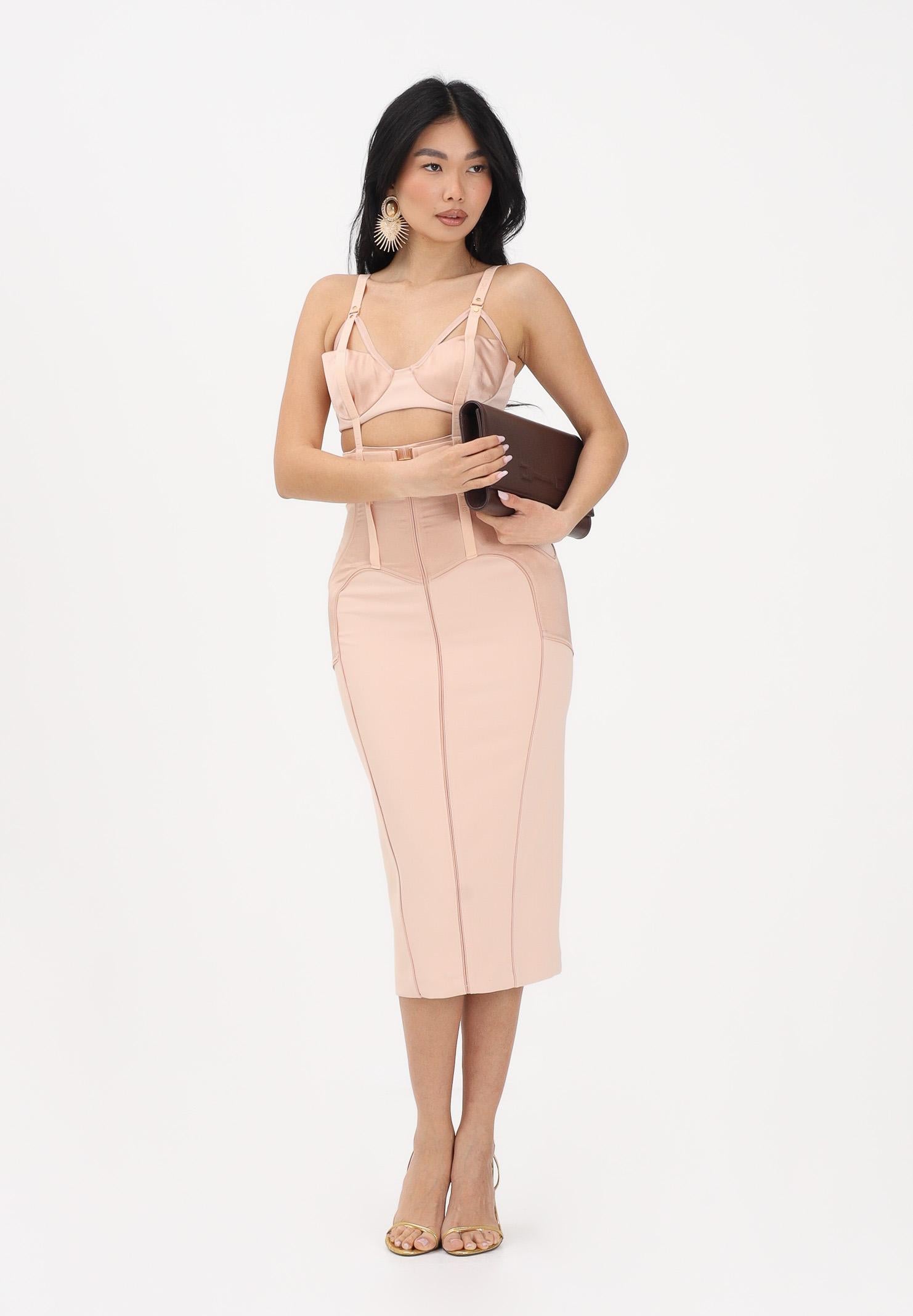 ELISABETTA FRANCHI Abito midi a tubino nude da donna AB88162E2 EA1 ELISABETTA FRANCHI