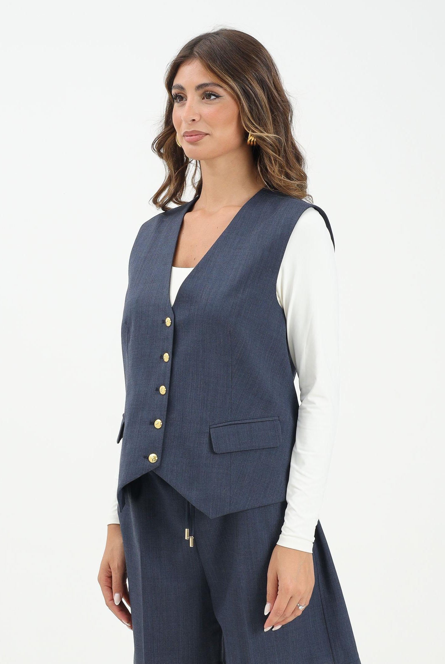 PINKO Gilet blu da donna 105664A2SN G07 PINKO