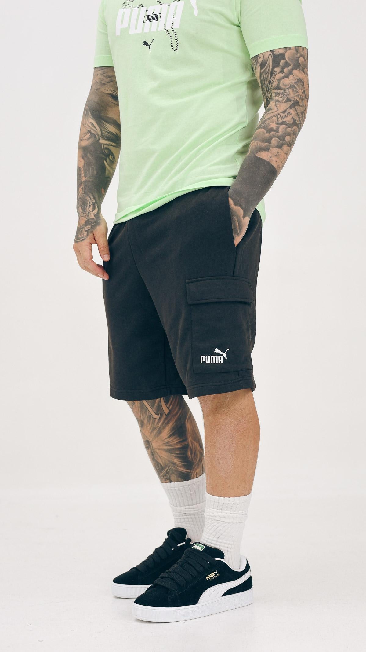 PUMA Shorts cargo Essentials con logo N. 1 nero da uomo 682662 01 PUMA