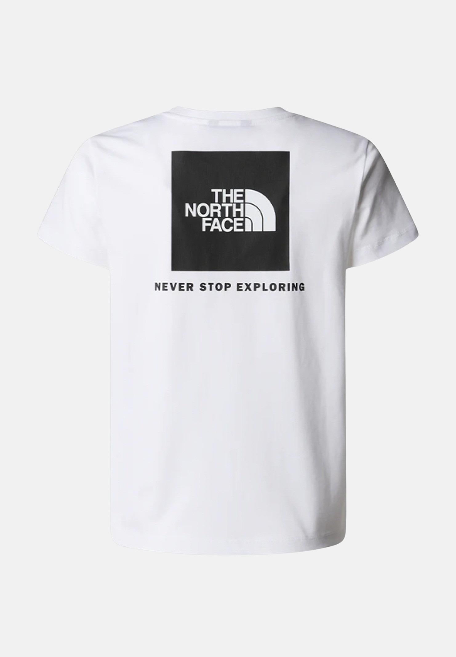 THE NORTH FACE T-shirt a manica corta Redbox bianca per bambino e bambina NF0A89VTFN41 . THE NORTH FACE