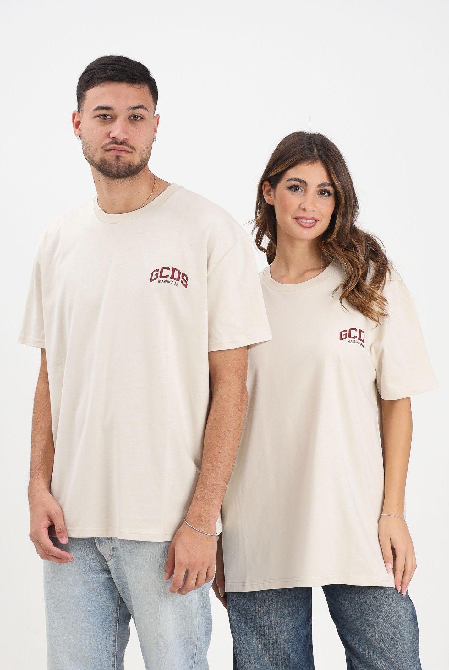 GCDS T-shirt a manica corta burro per uomo e donna con stampa logo B2EM2305JJ4 15 GCDS