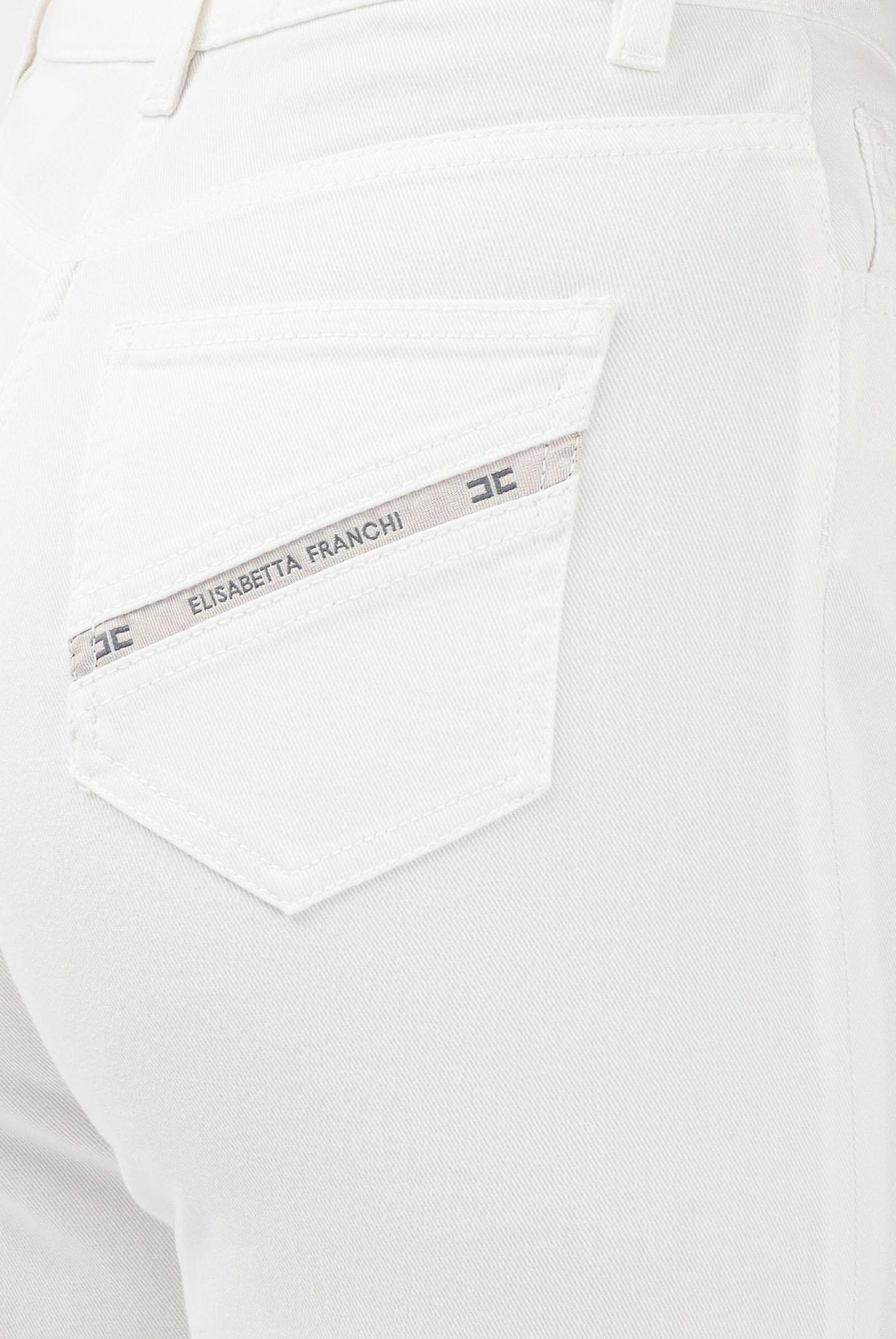 ELISABETTA FRANCHI Jeans a palazzo avorio da donna PJ23N61E2 360 ELISABETTA FRANCHI