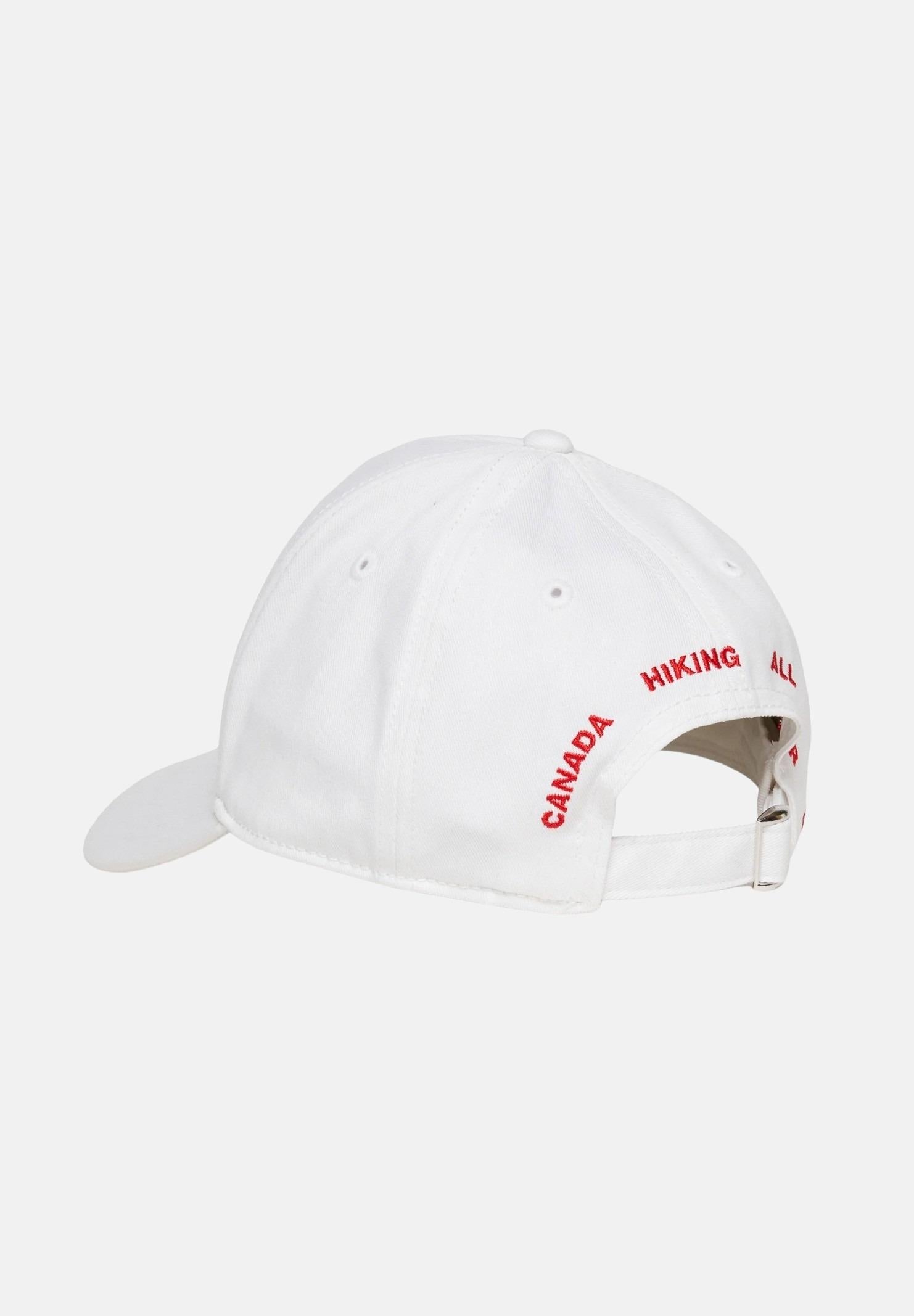 Cappello con visiera bianco per uomo e donna rifinito da stampa logo DQ2926D0AD6 DQ100 DSQUARED2