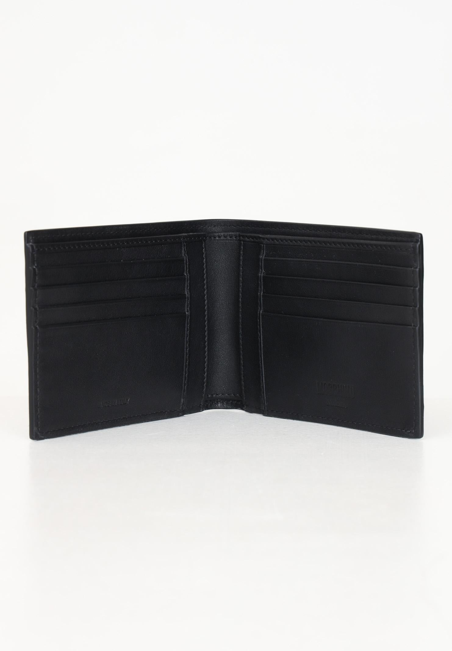 MOSCHINO Portafogli nero da uomo con logo 242Z281318001 3555 MOSCHINO