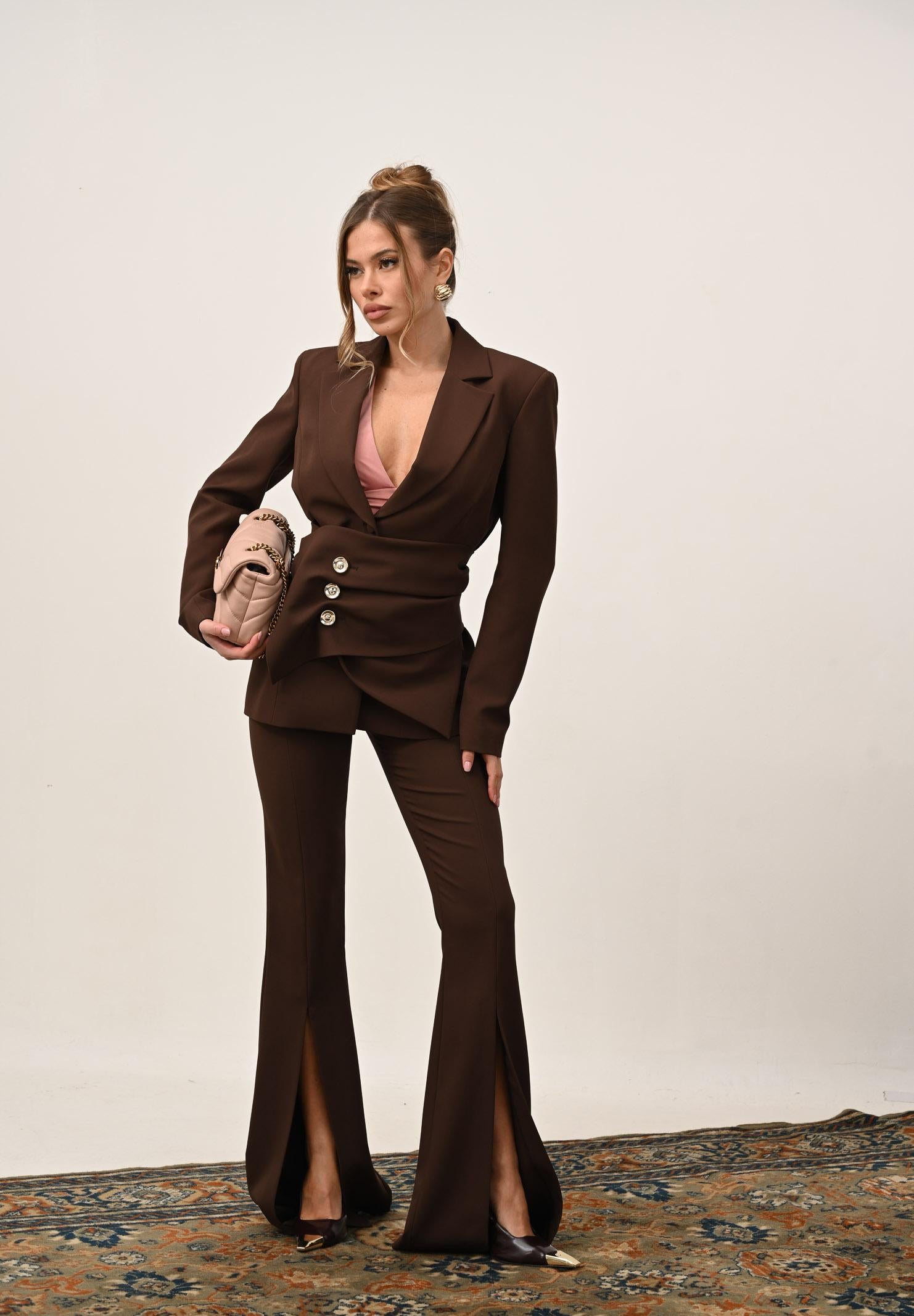 SANTAS Pantalone Force marrone da donna PV2609 NU SANTAS