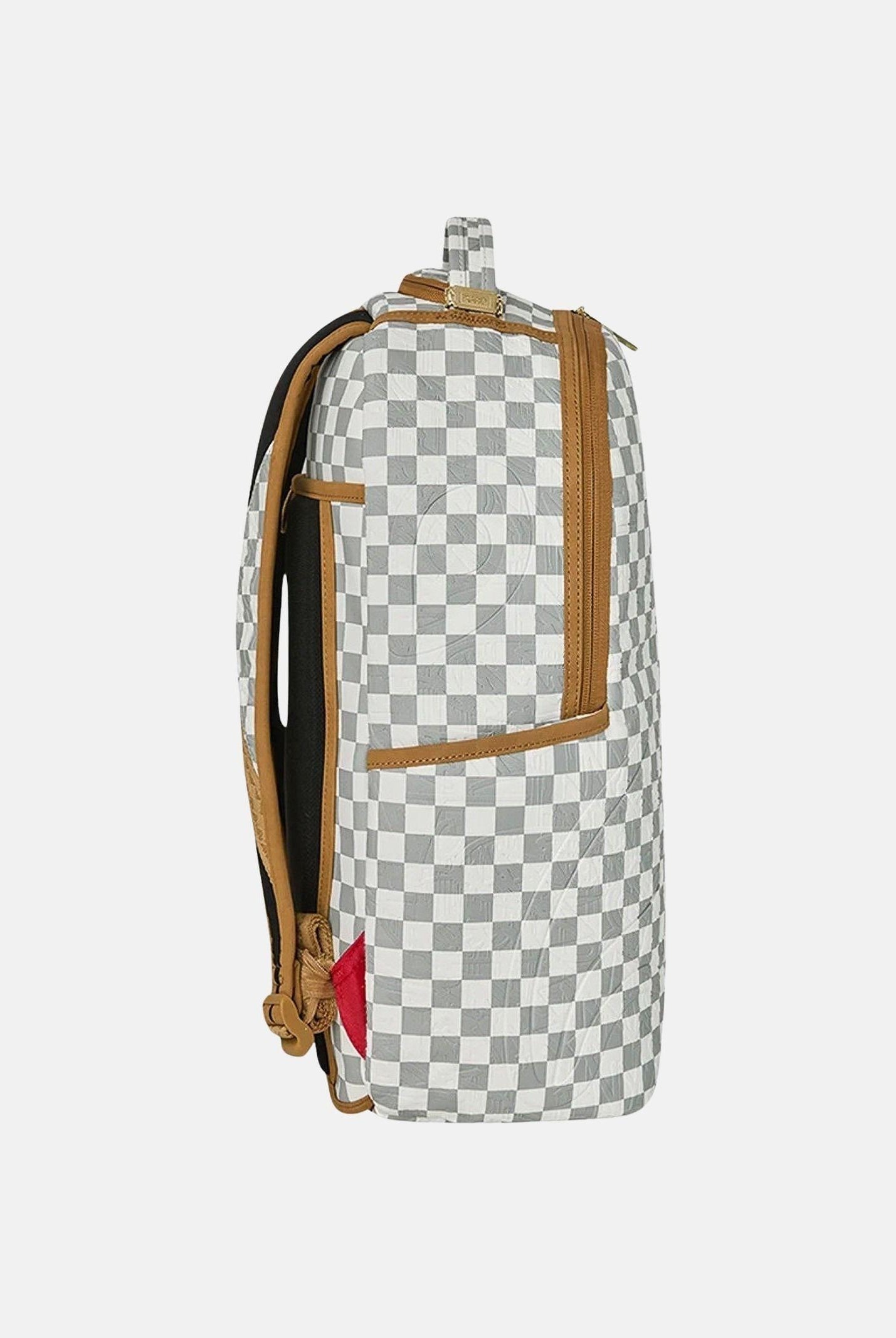 SPRAYGROUND Zaino GRAFF EMBOSSED CREAM CHECK DLXSV bianco e grigio per uomo e donna 910B8848NSZ . SPRAYGROUND