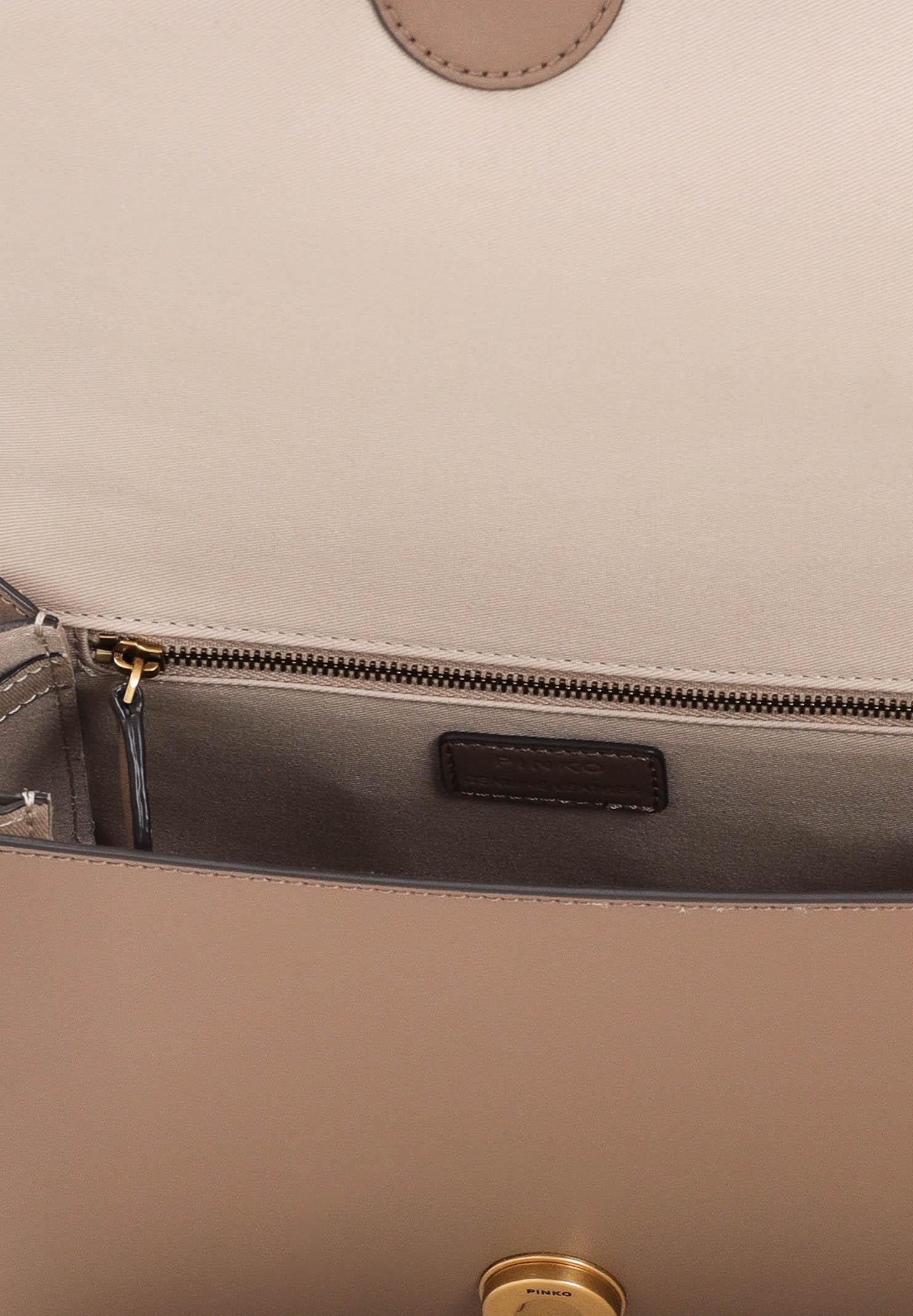 PINKO Borsa a mano Love Bag Top Handle Light marrone da donna 100066A0F1 D01Q PINKO