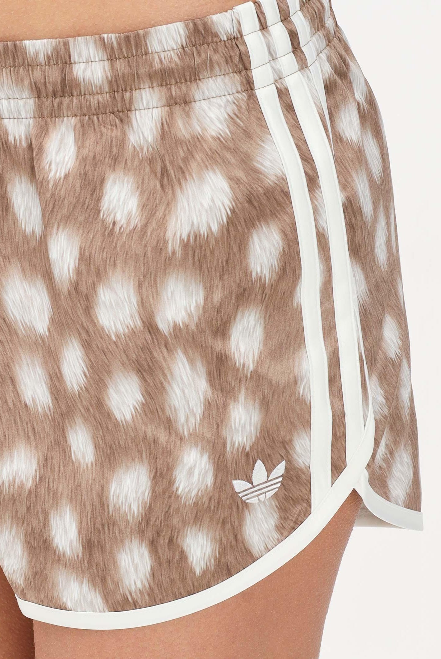 ADIDAS ORIGINALS Shorts sportivo ANIMAL PRINT SPRINTER beige da donna HY5046 . ADIDAS ORIGINALS