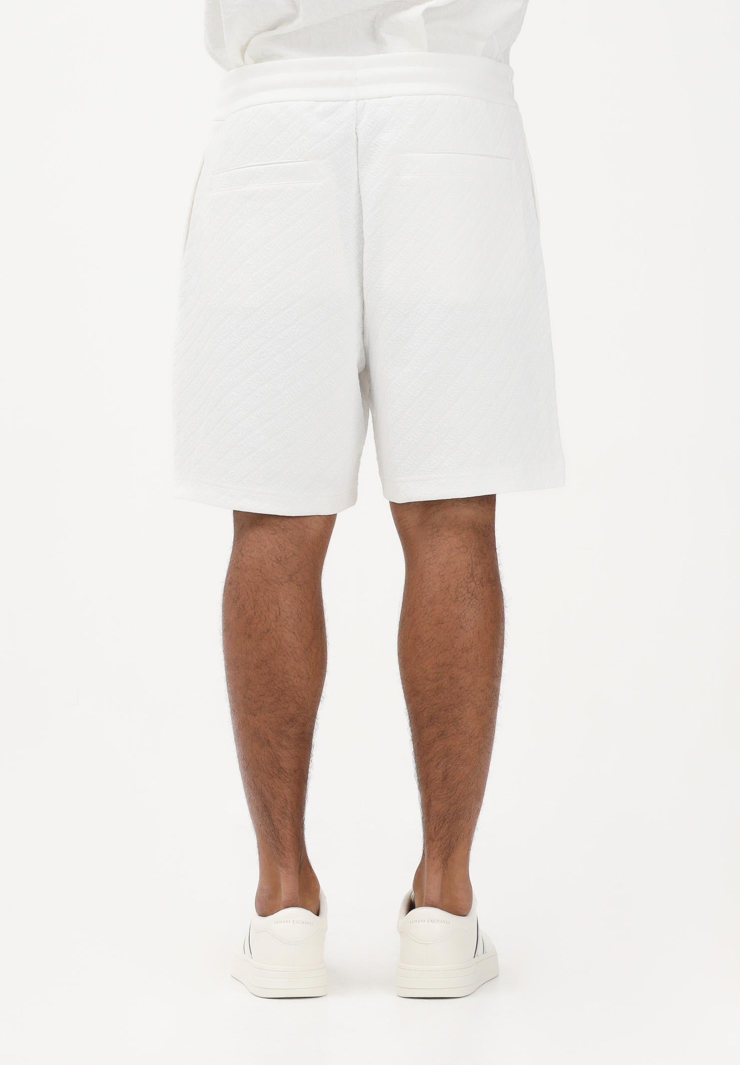 ARMANI EXCHANGE Shorts sportivo bianco da uomo con texture jacquard XM002345AF21862 U0009 ARMANI EXCHANGE