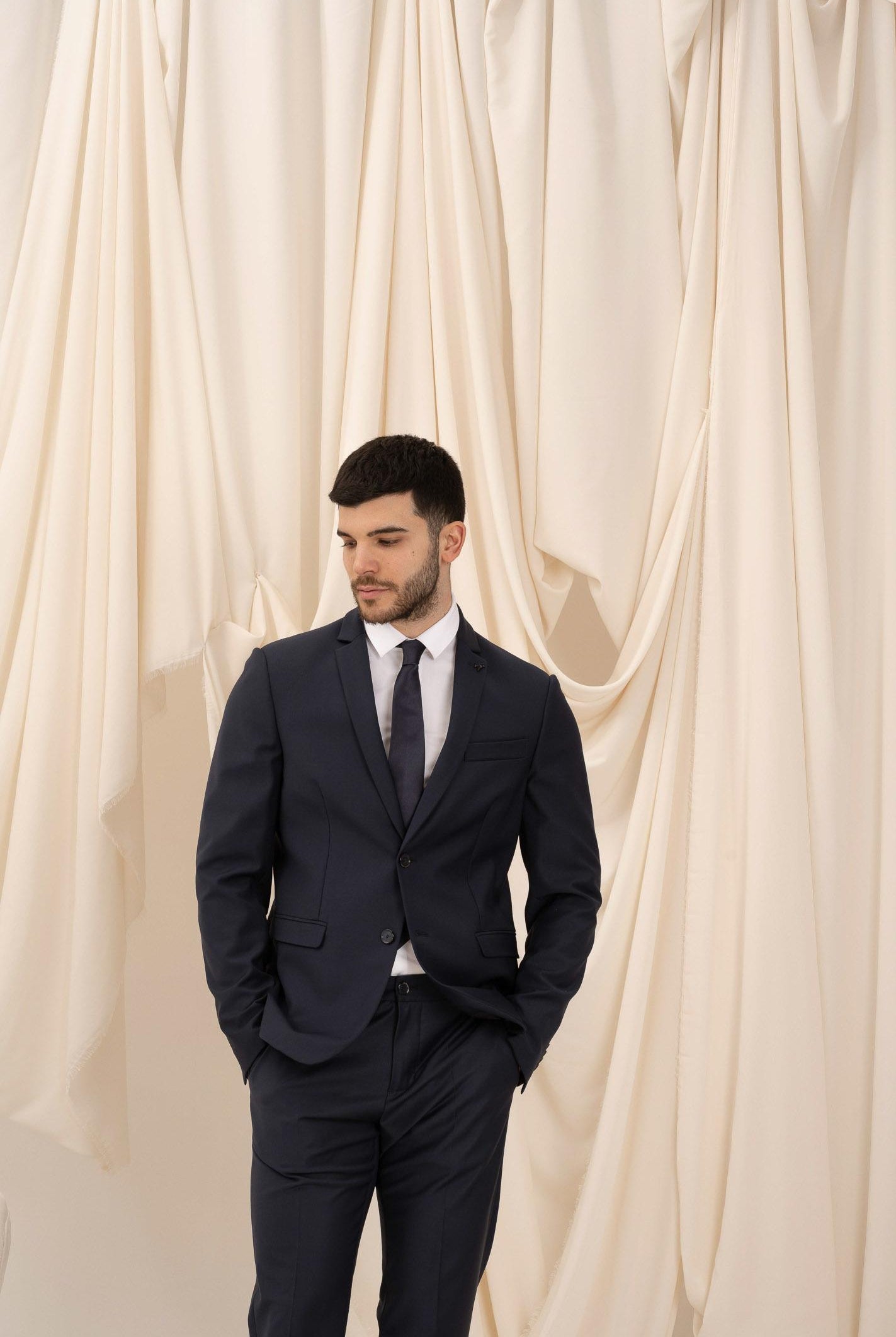 PATRIZIA PEPE Giacca monopetto blu da uomo 5S0757A498 C382 PATRIZIA PEPE