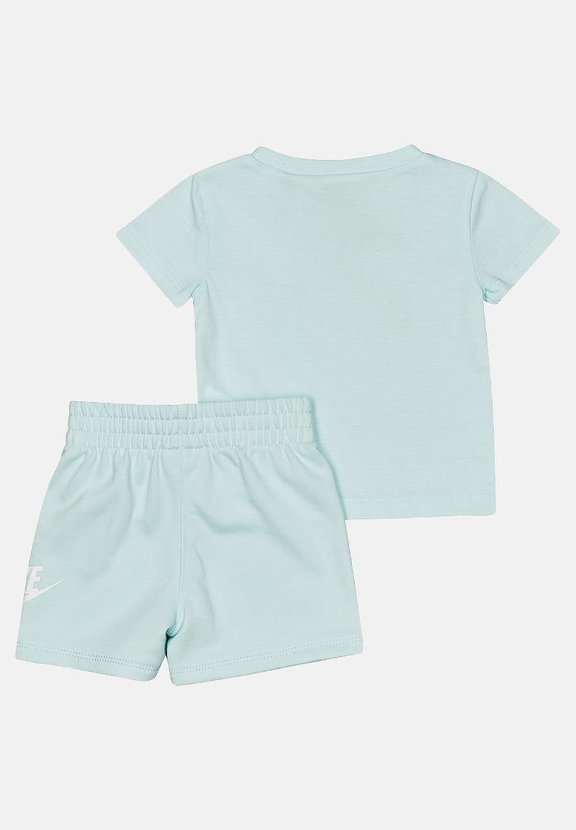 NIKE Completino CLUB TEE verde acqua da bambina con stampa logo 86L596 G25 NIKE