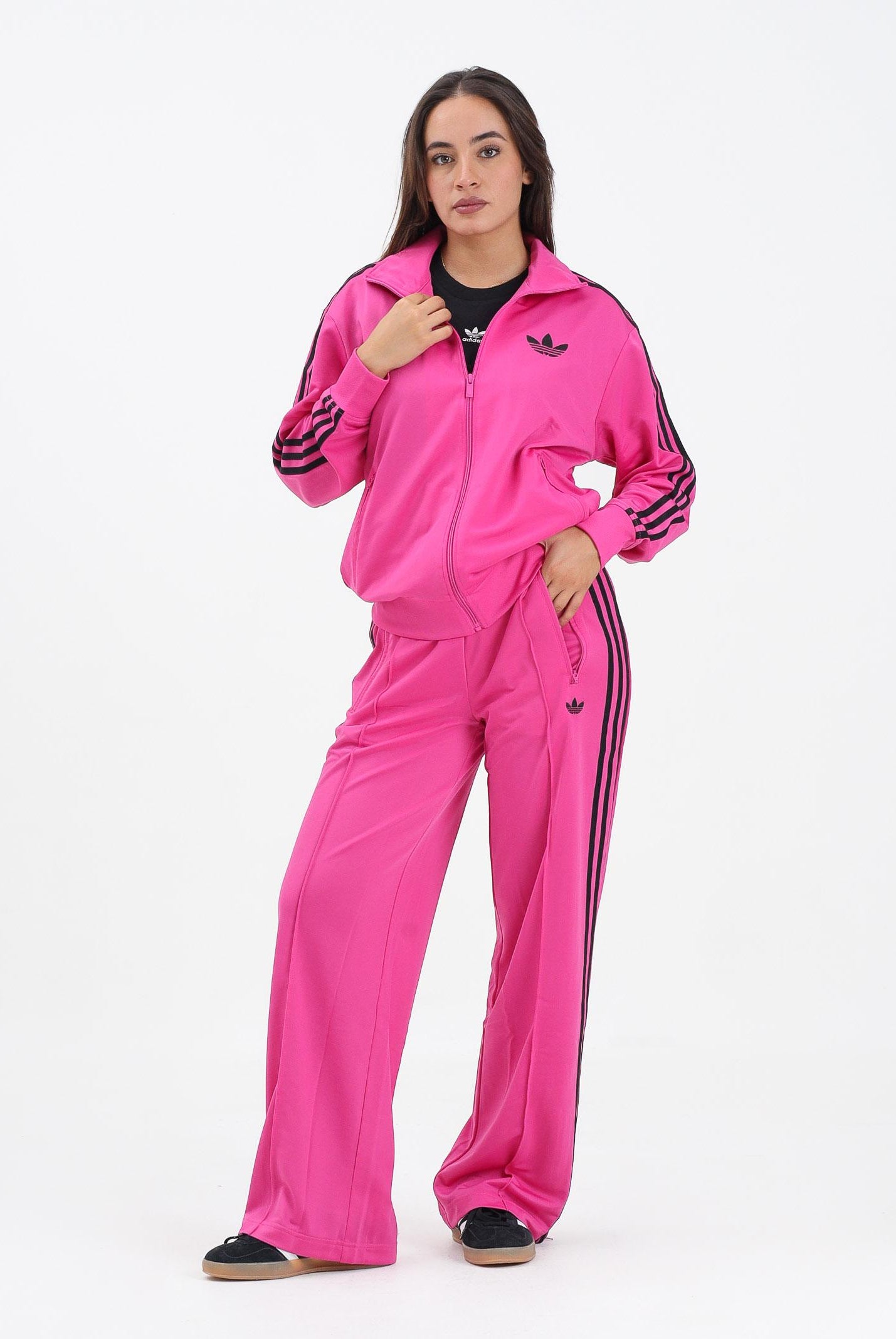 ADIDAS ORIGINALS Pantalone sportivo Adicolor Classic Firebird Loose fucsia da donna JY2696 . ADIDAS ORIGINALS