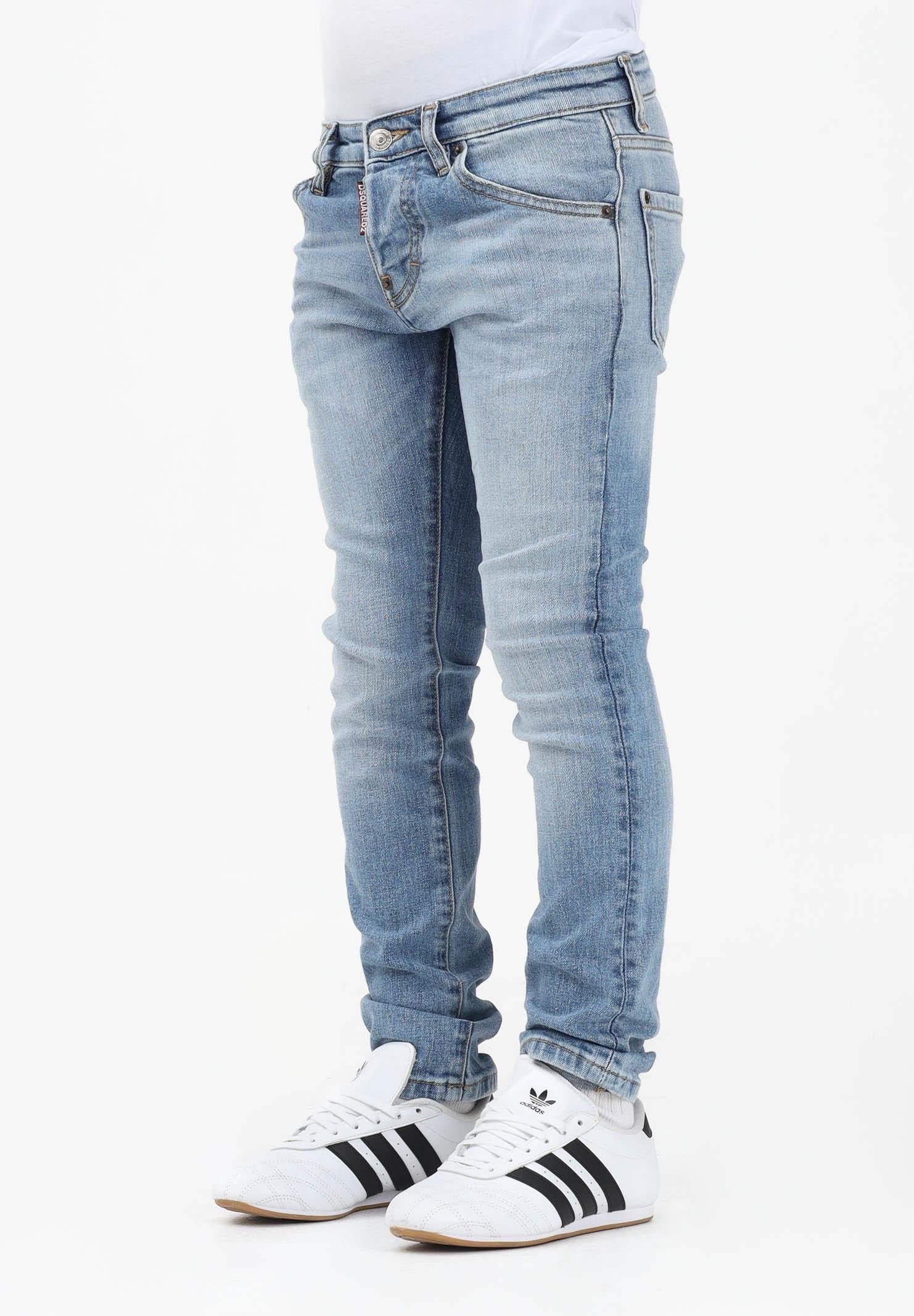 DSQUARED2 Jeans slim con lavaggio azzurro chiaro per donna, ragazzi e bambini DQ3281D0AF3 DQ01 DSQUARED2