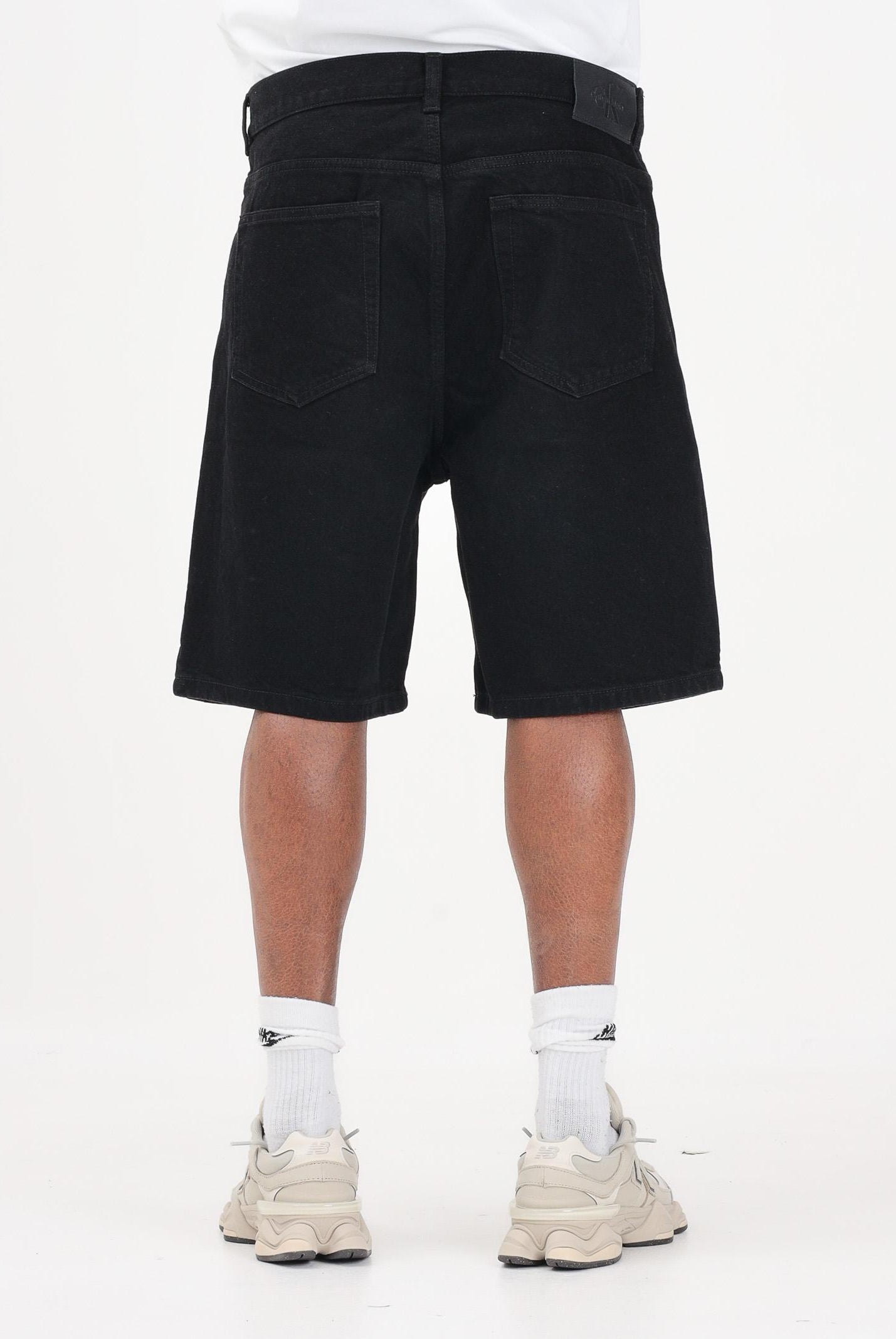 CALVIN KLEIN JEANS Shorts in denim nero da uomo LV04RF794G JW4 CALVIN KLEIN JEANS