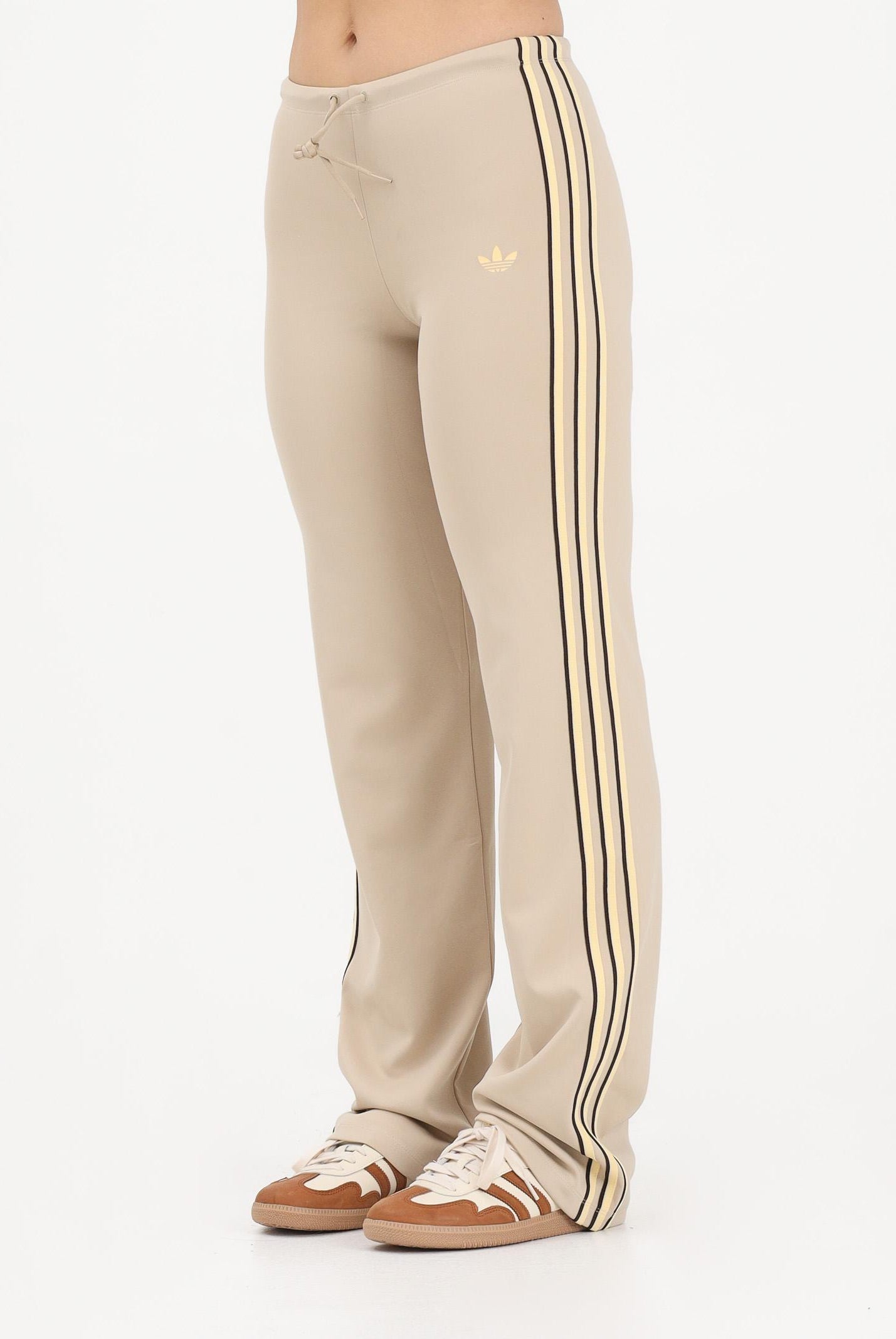 ADIDAS ORIGINALS Pantalone sportivo SLOUCHY STRAIGHT LEG beige da donna KW4555 . ADIDAS ORIGINALS