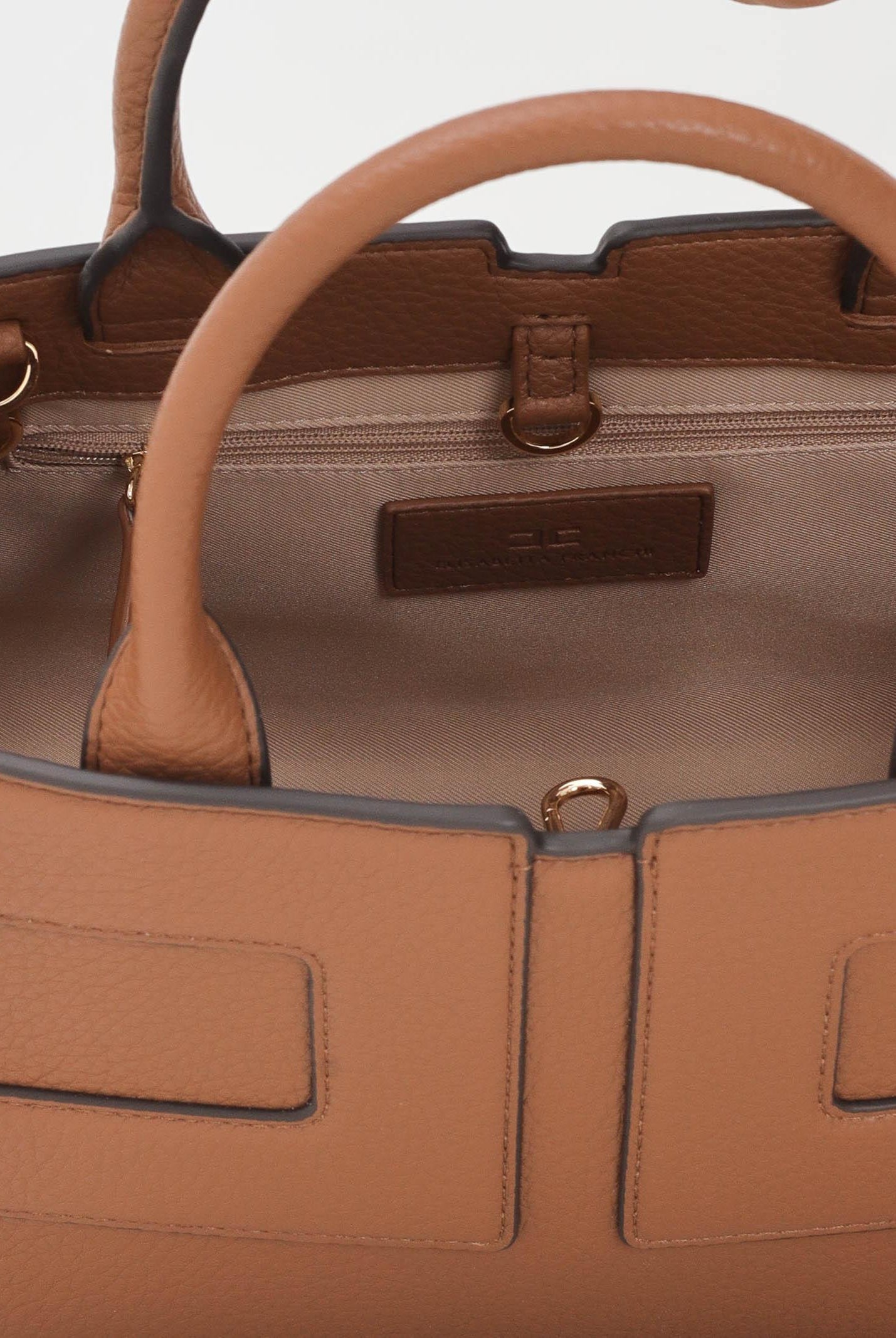 ELISABETTA FRANCHI Borsa a mano cammello da donna con logo BS35A56E2 EC1 ELISABETTA FRANCHI