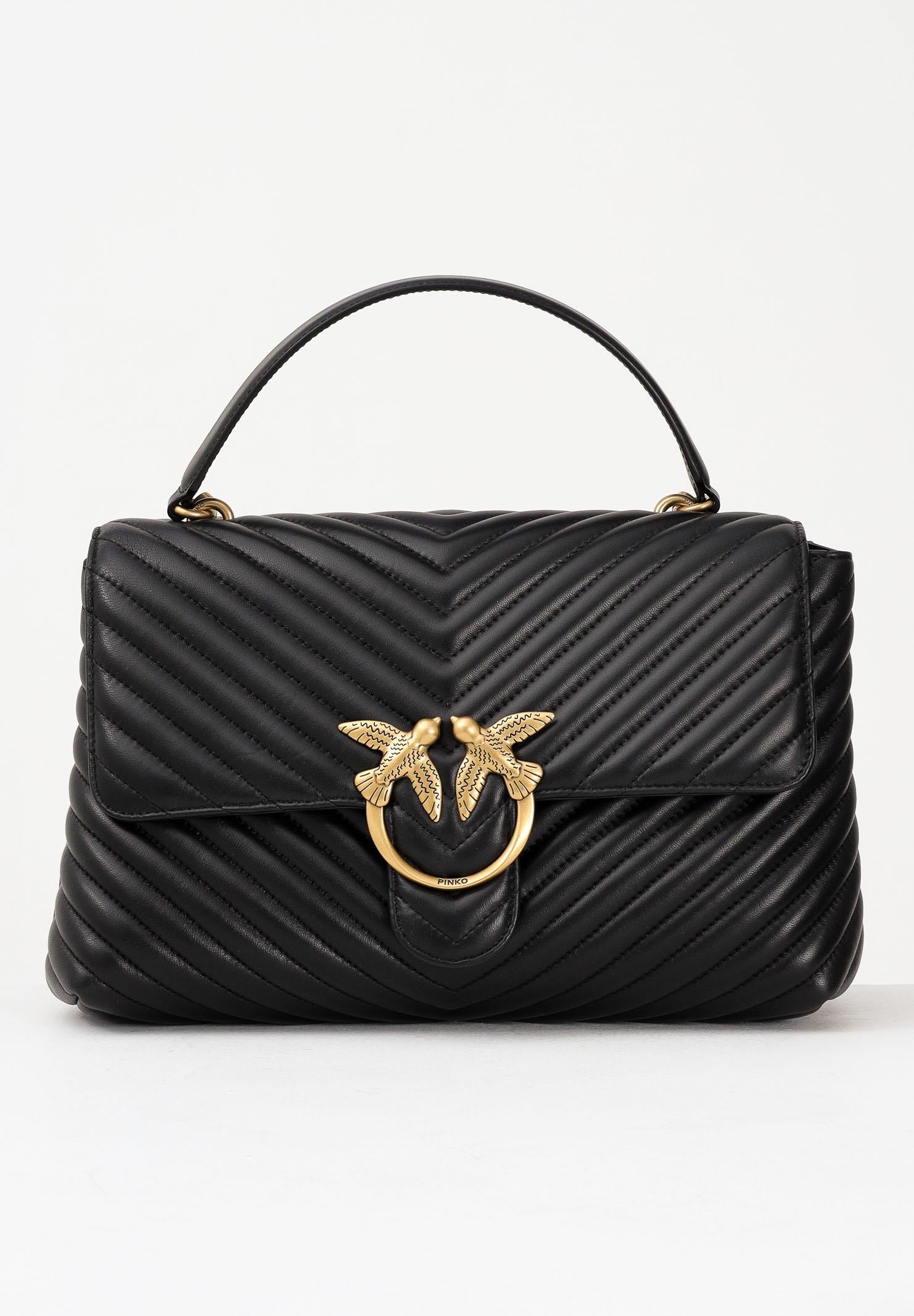 PINKO Shopper Big Love Bag Puff nera da donna 100042A0GK Z99Q PINKO