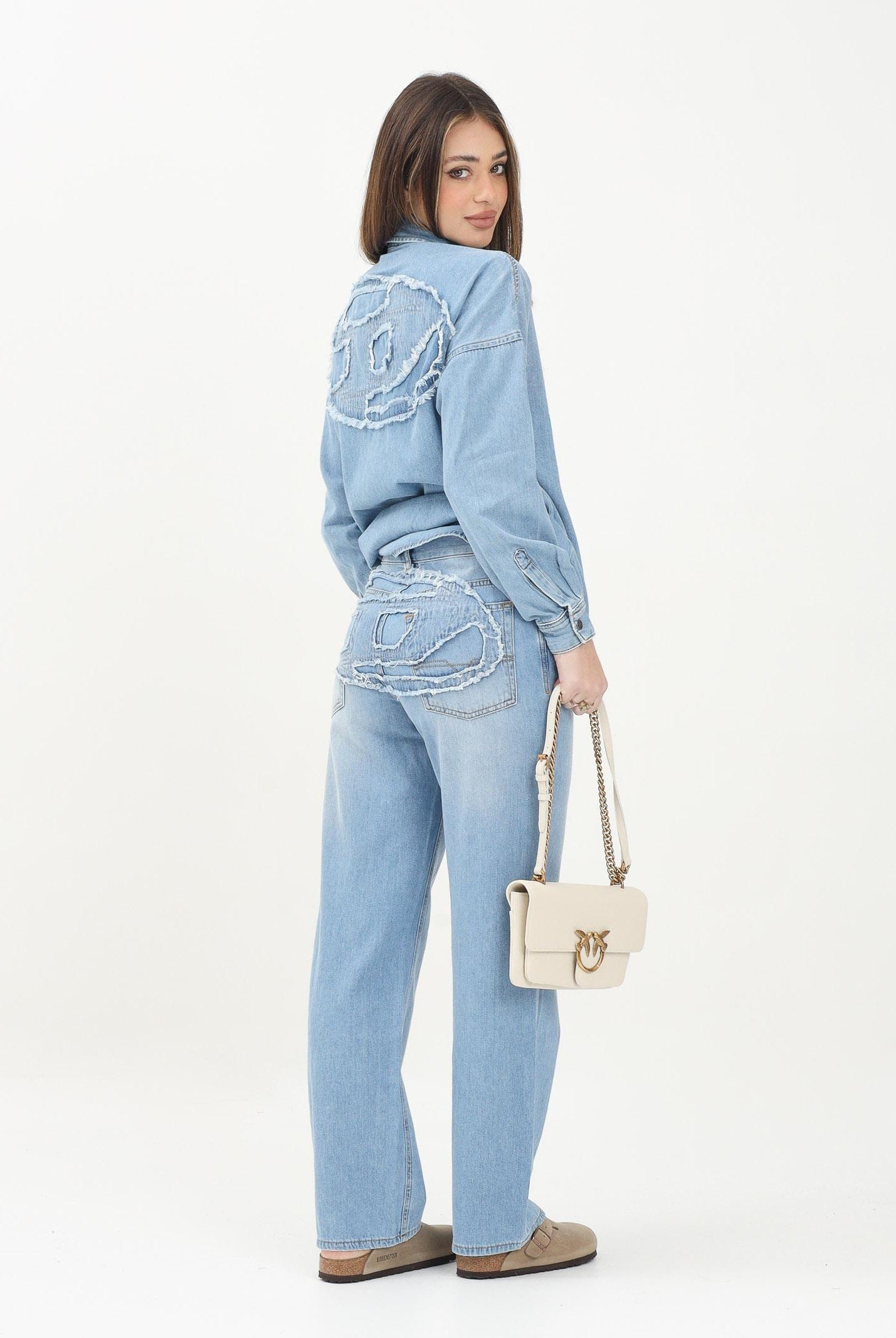 DIESEL Jeans 2001 D-Macro-J in denim chiaro per donna, ragazze e bambine J01923KXBNK K01 DIESEL
