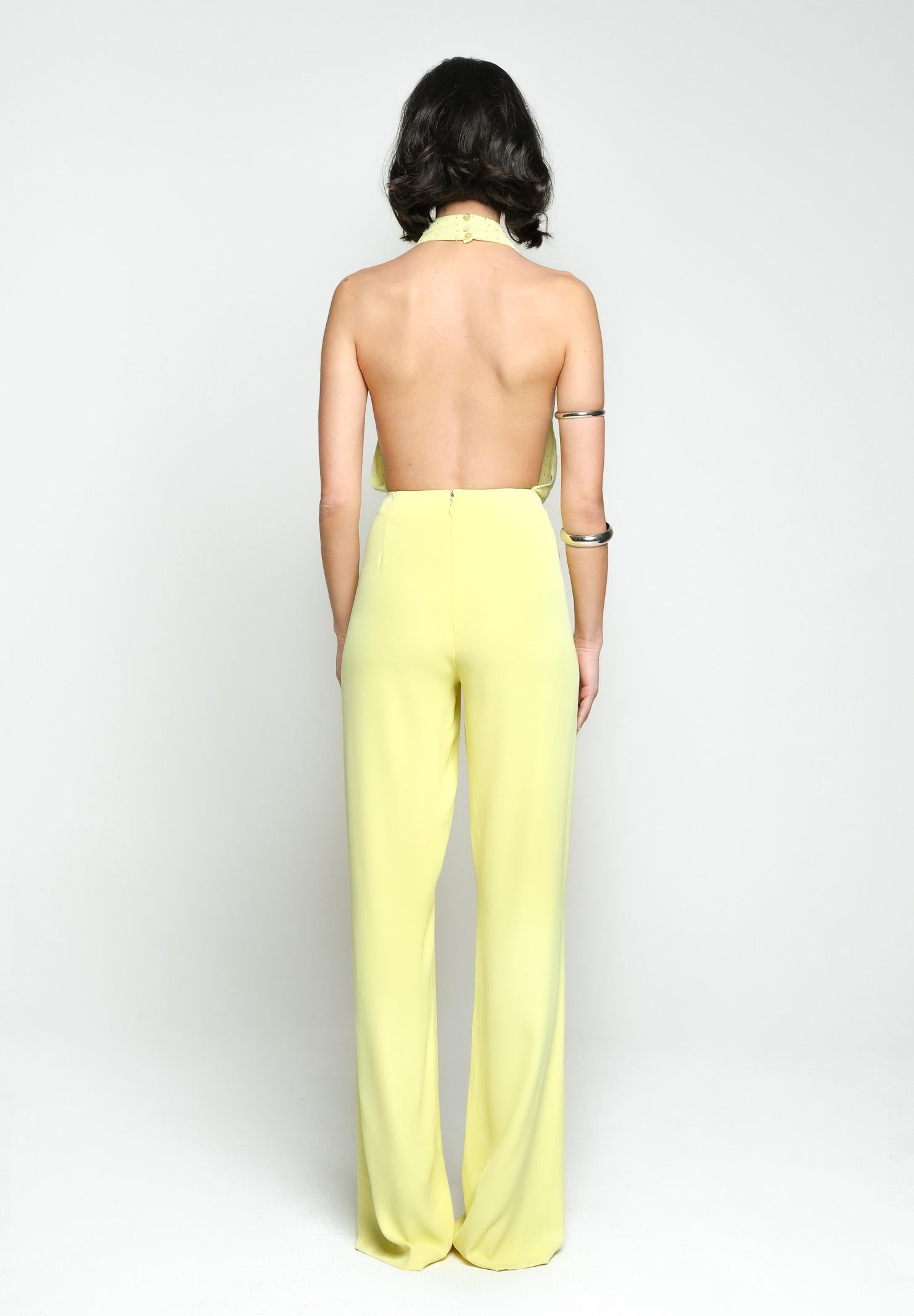 SANTAS Tuta MERINGUE gialla da donna con strass PV25017 GIALLO SANTAS