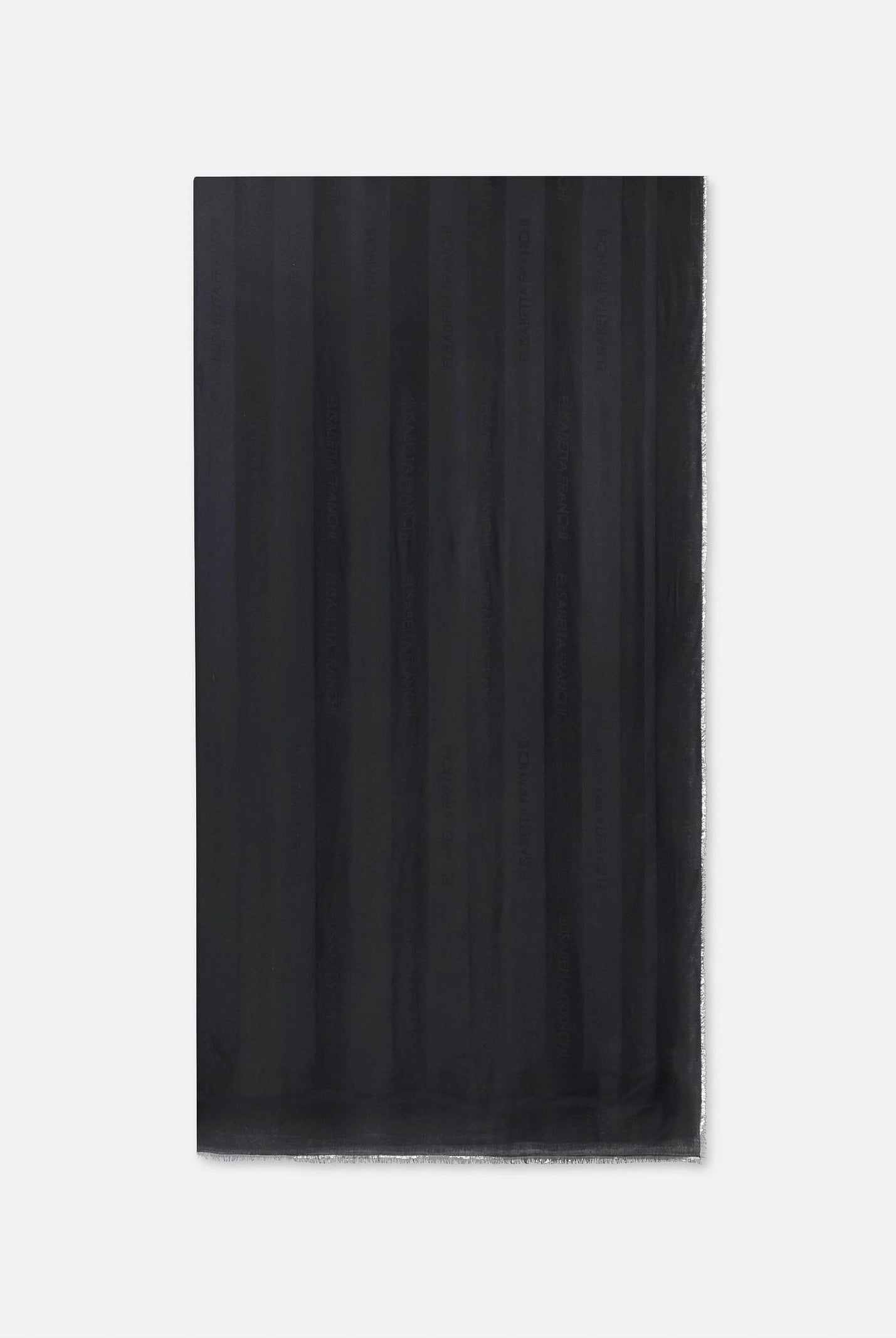 ELISABETTA FRANCHI Pashmina nera da donna con logo SC14F61E2 110 ELISABETTA FRANCHI