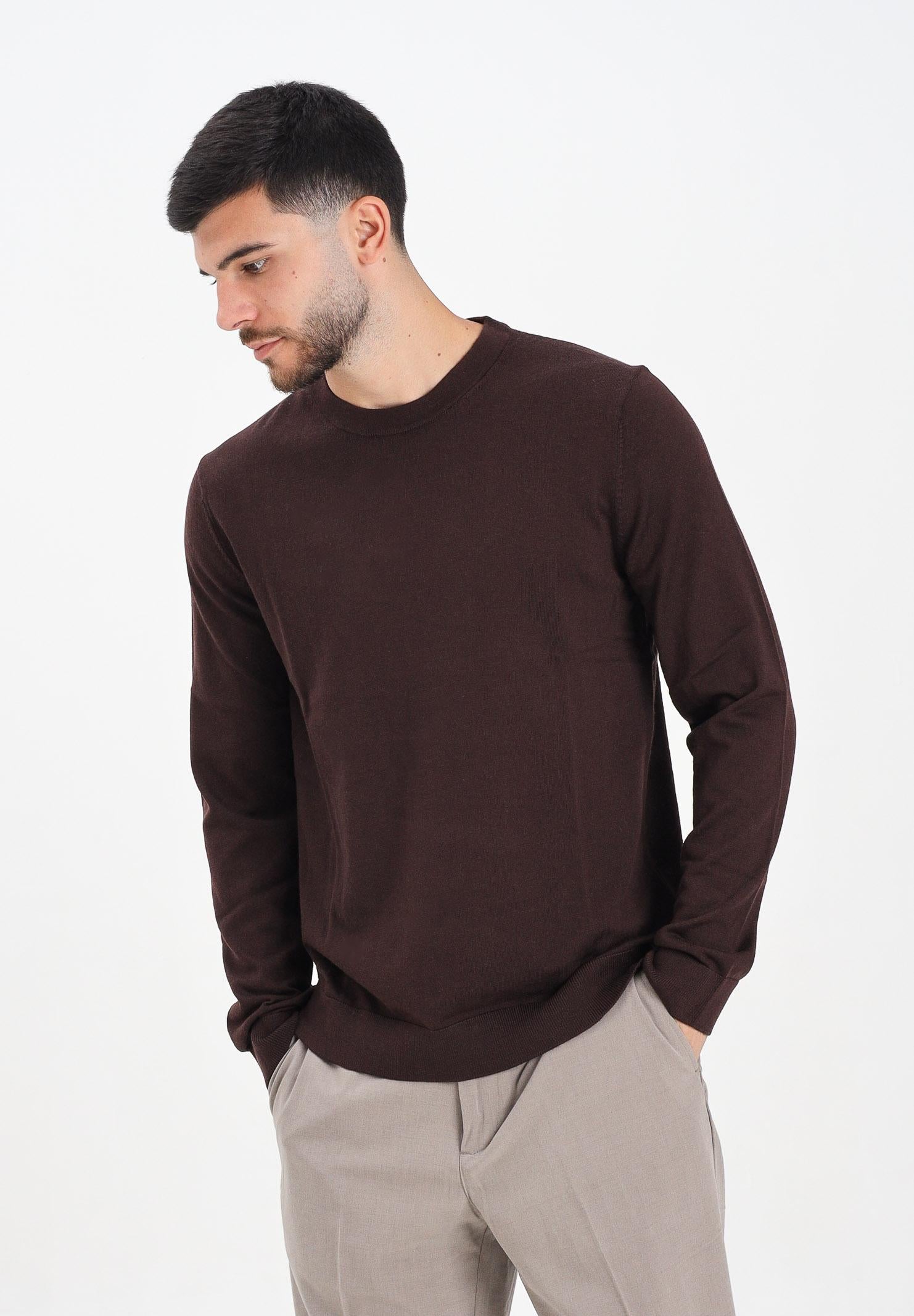 SELECTED HOMME Maglioncino girocollo marrone da uomo 16094647 Demitasse SELECTED HOMME