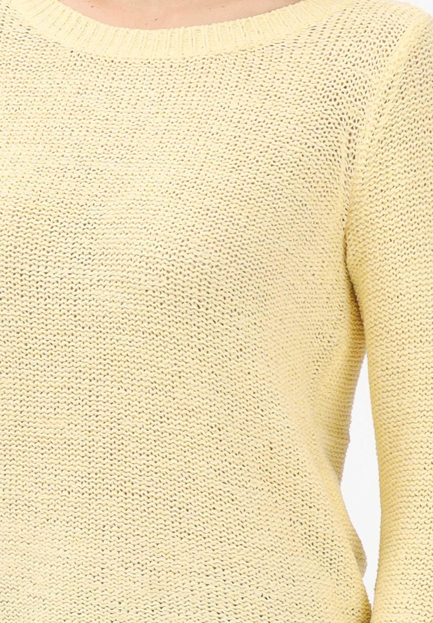 ONLY Maglioncino girocollo giallo da donna 15113356 SU ONLY