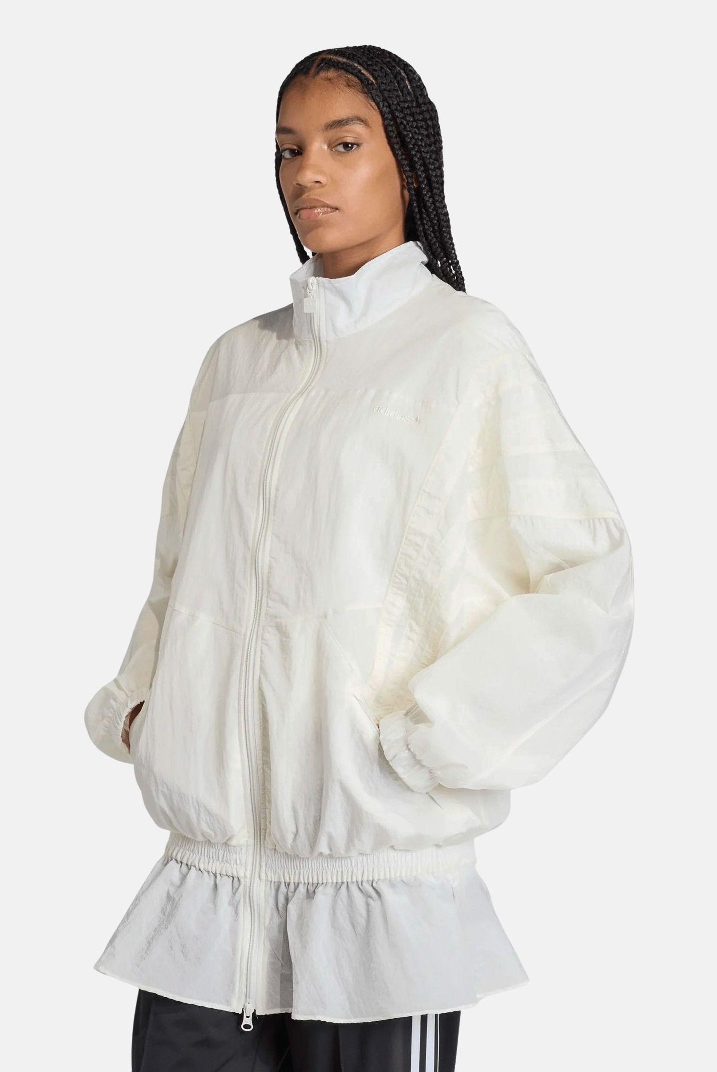 ADIDAS ORIGINALS giubbotto Santiago Woven Track Top Off White bianco donna KC9132 . ADIDAS ORIGINALS
