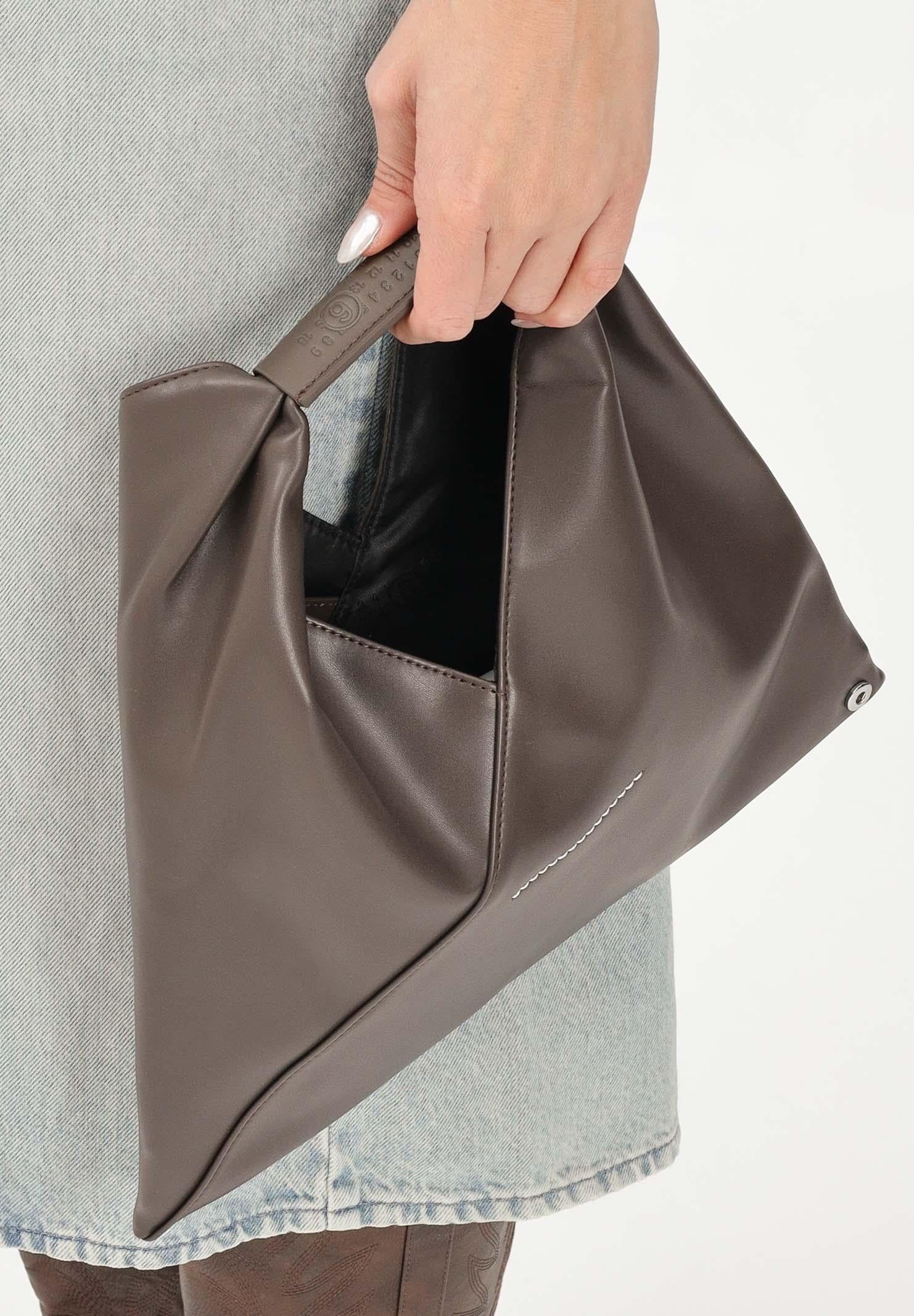 MAISON MARGIELA Borsa a mano Japanese Mini in tessuto spalmato marrone da donna M60606P4313 T2185 MAISON MARGIELA