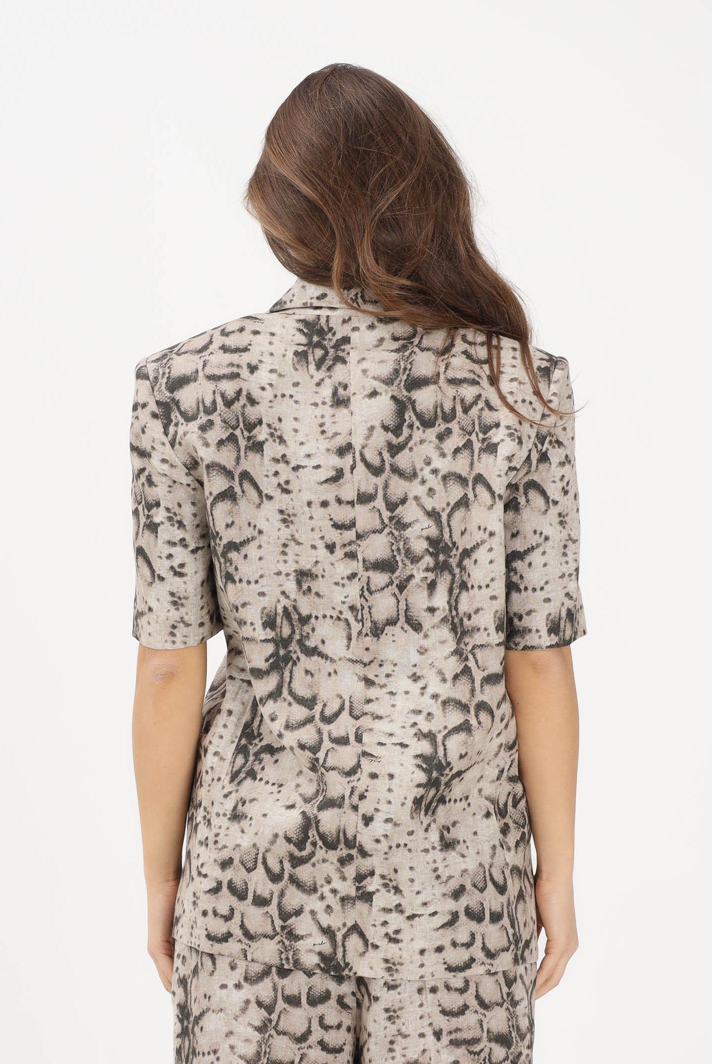 PINKO Giacca a manica corta beige da donna con stampa snake 106879A3BL CZ9 PINKO