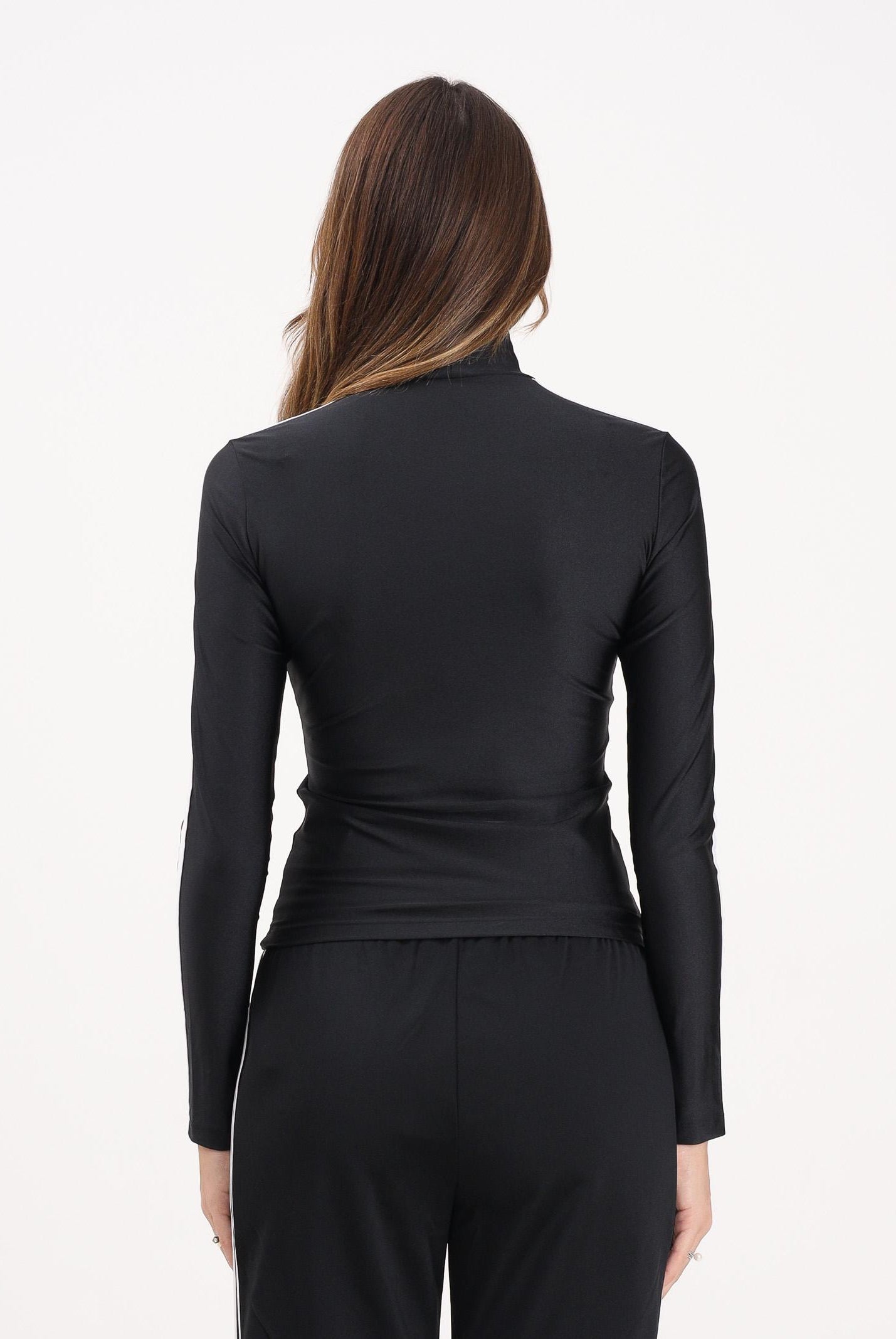 ADIDAS ORIGINALS T-shirt a manica lunga adicolor 3-Stripes Turtleneck nera da donna IZ3200 ADIDAS ORIGINALS