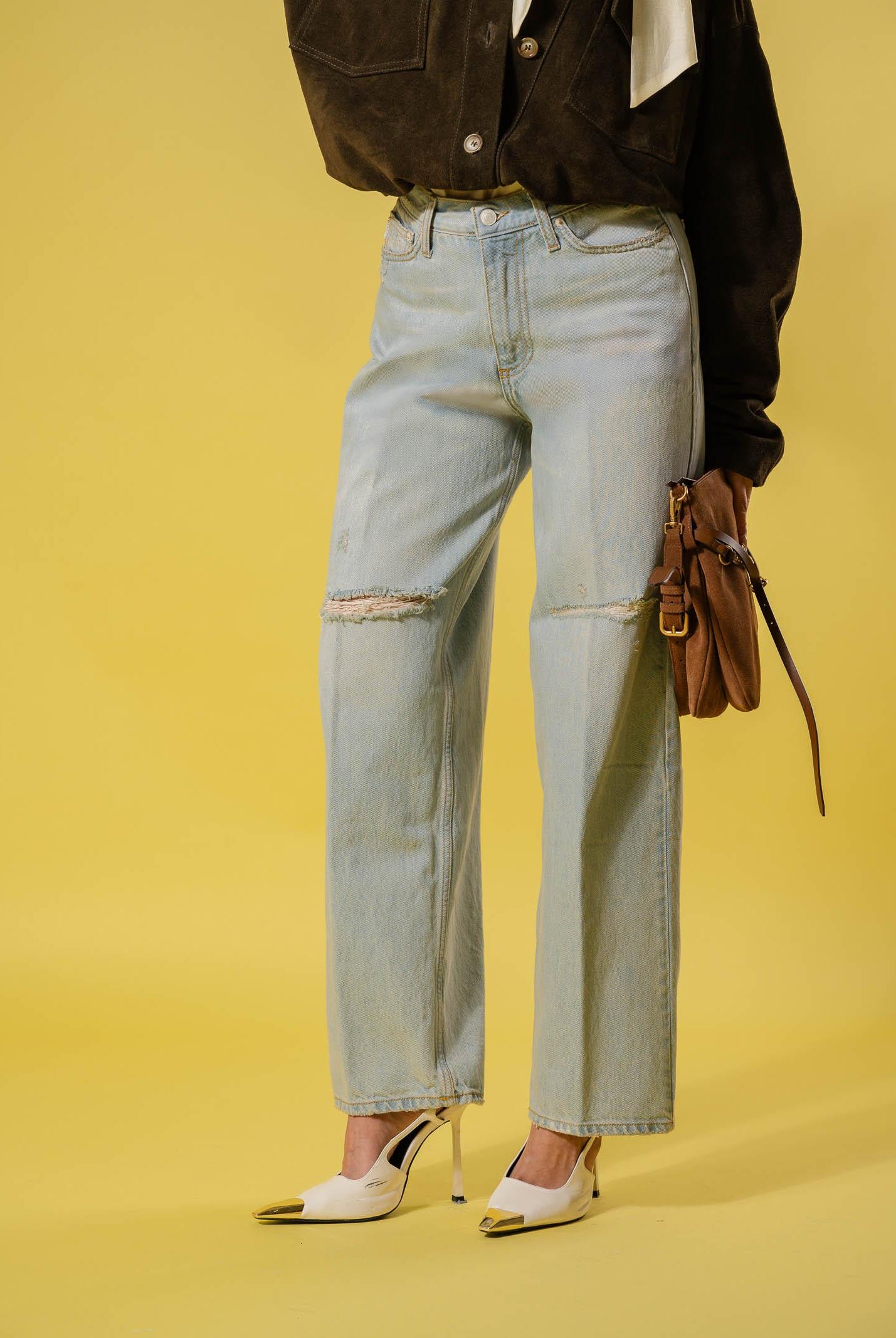 VICOLO Jeans XENOBIA in denim chiaro da donna DAB5119 ADE VICOLO
