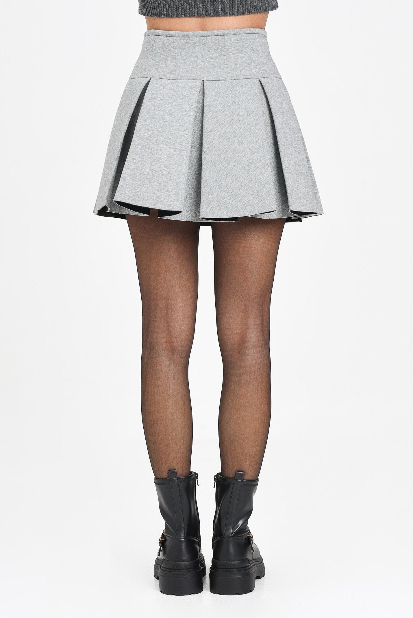 MARNI Gonna corta grigia per donna e ragazze in neoprene a balze M01550M00VC 0M923 MARNI