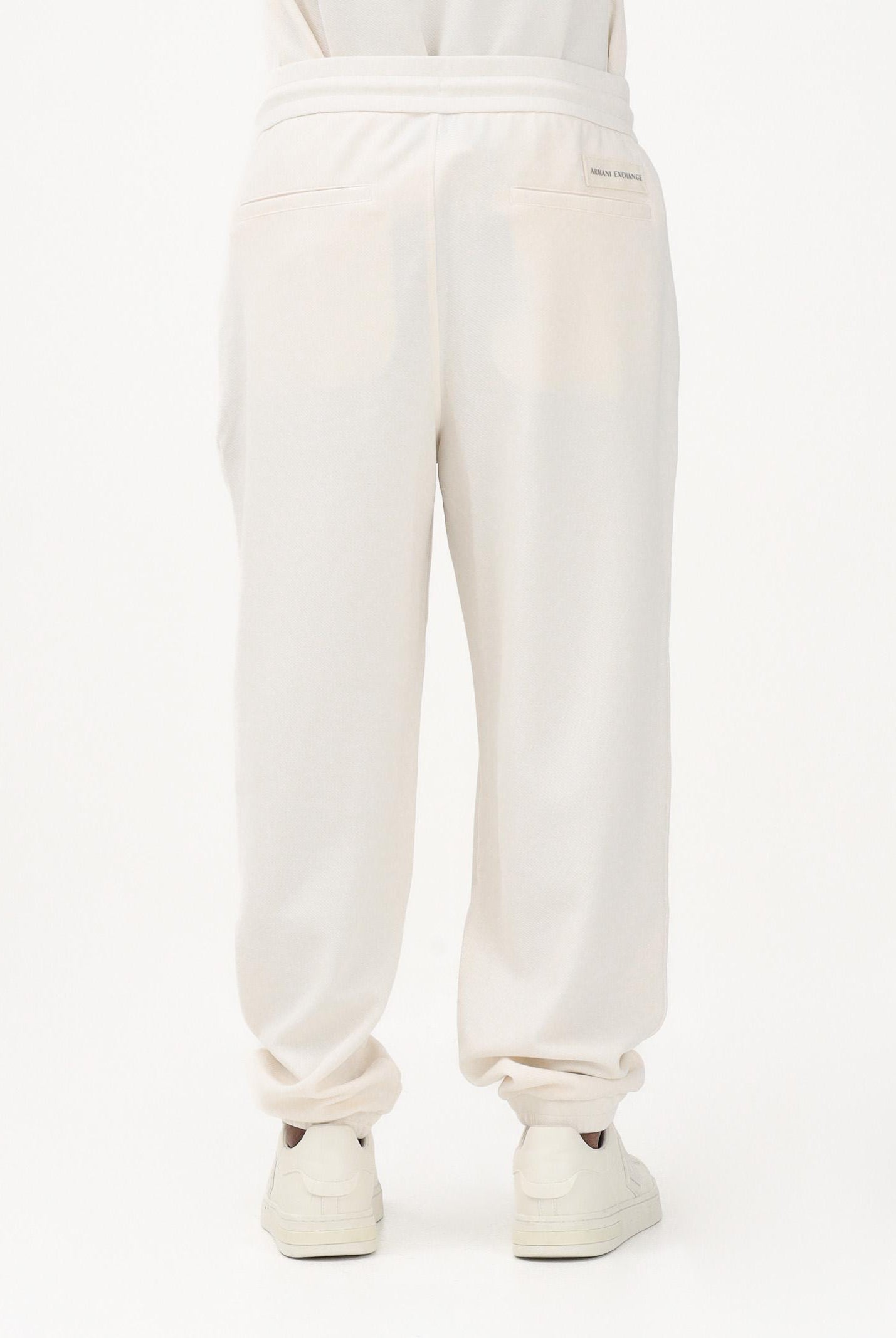 ARMANI EXCHANGE Pantalone sportivo panna da uomo con logo XM002353AF21869 U1074 ARMANI EXCHANGE