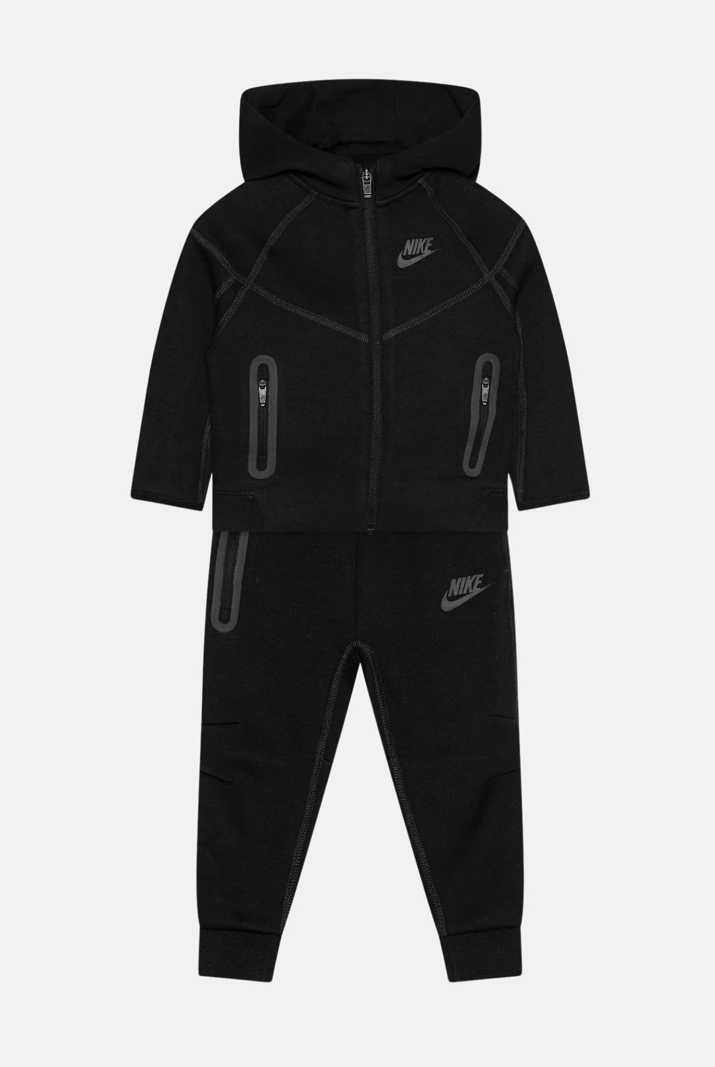 NIKE Tuta Tech Fleece nera da neonato 66L050 023 NIKE