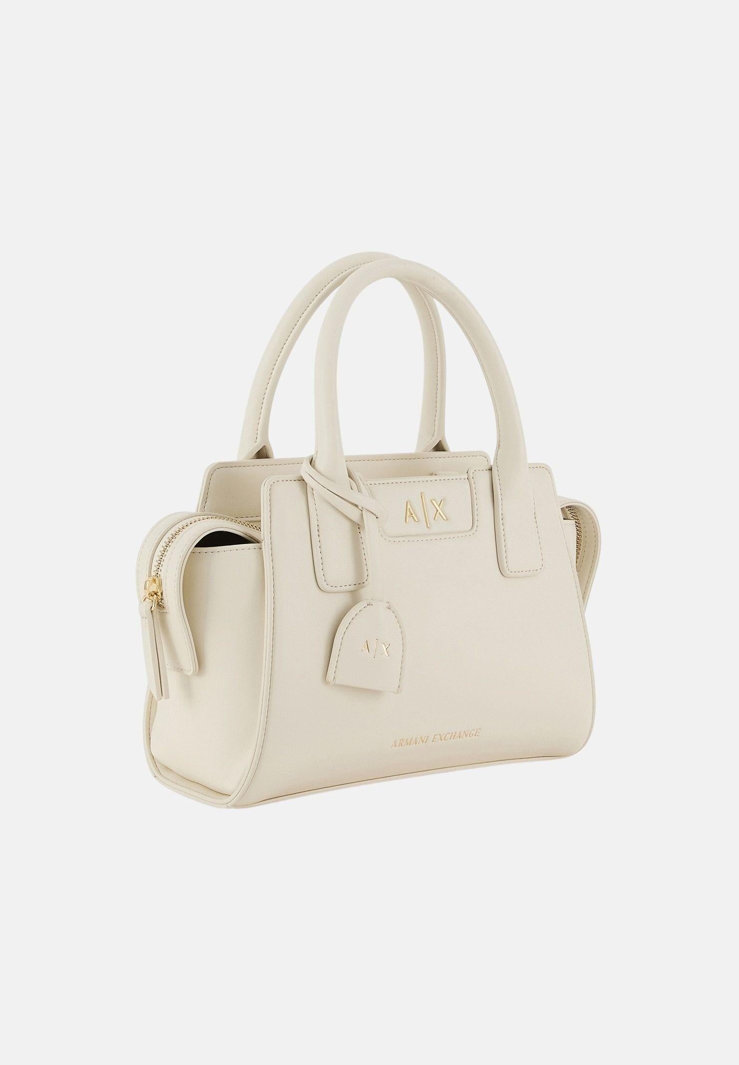 ARMANI EXCHANGE Borsa a mano panna da donna con logo XW002159AF19892 U1003 ARMANI EXCHANGE