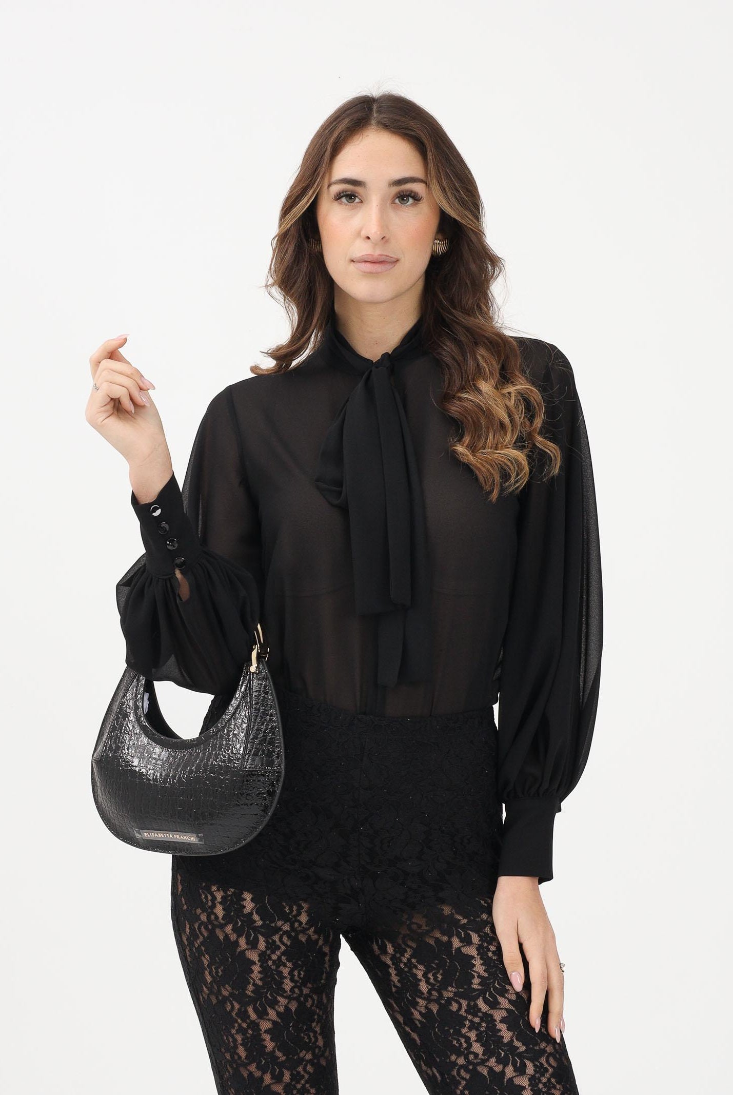 VICOLO Blusa nera da donna TF1212 NE VICOLO