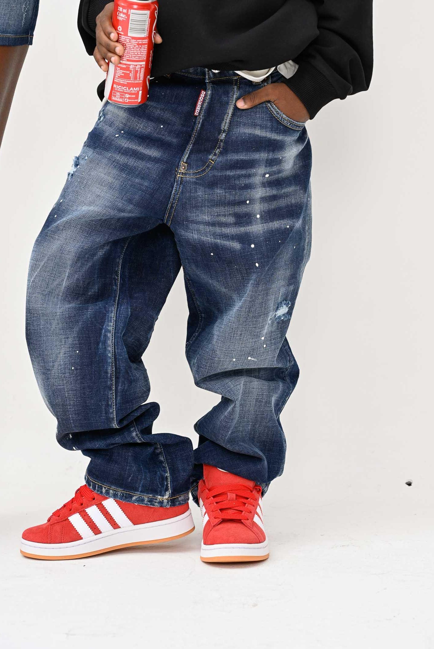 DSQUARED2 Jeans Moose Lost in denim blu per donna, ragazzi e bambini DQ3082D0AEJ DQ01 DSQUARED2