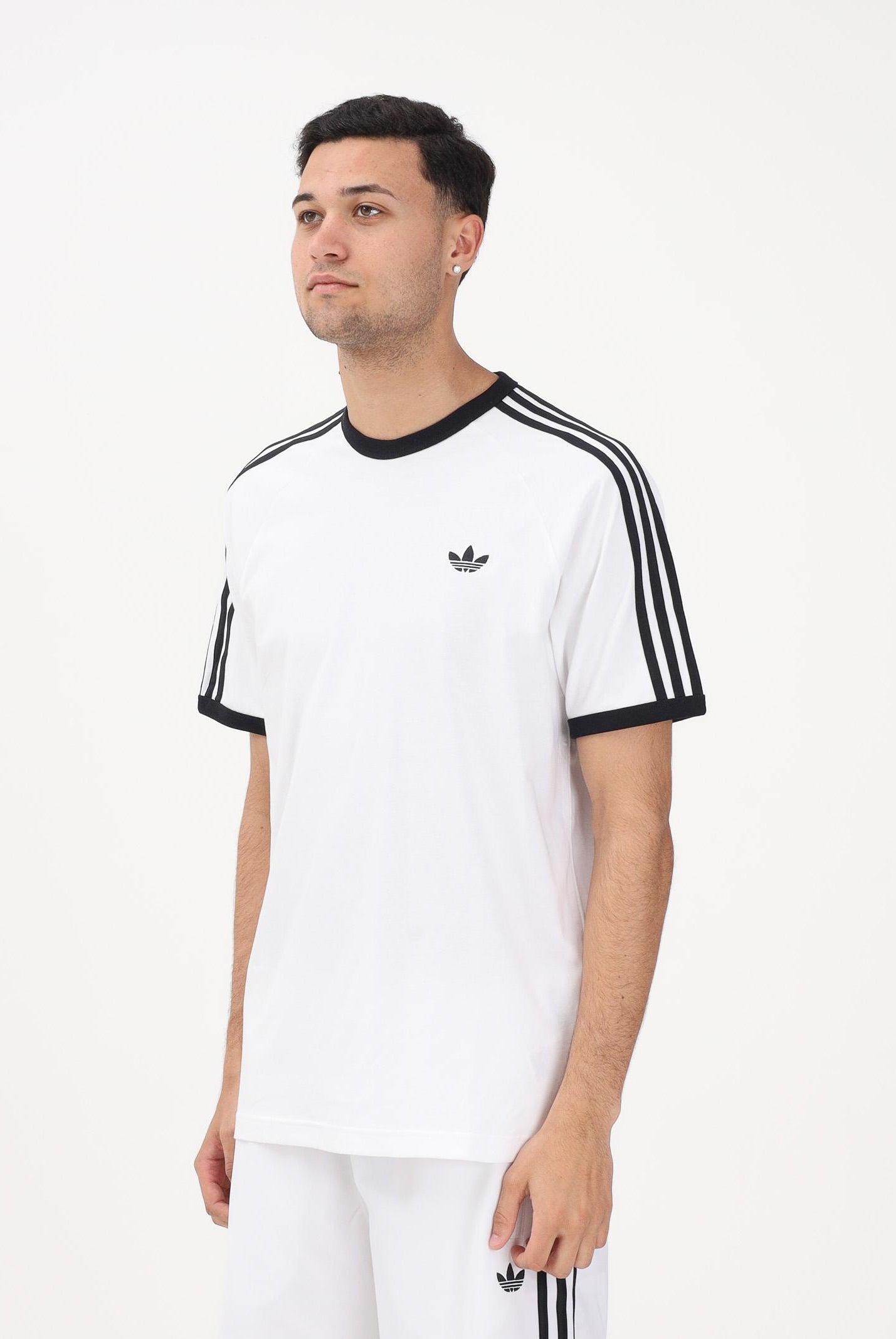 ADIDAS ORIGINALS T-shirt a manica corta 3 STRIPES bianca da uomo KE3537 . ADIDAS ORIGINALS