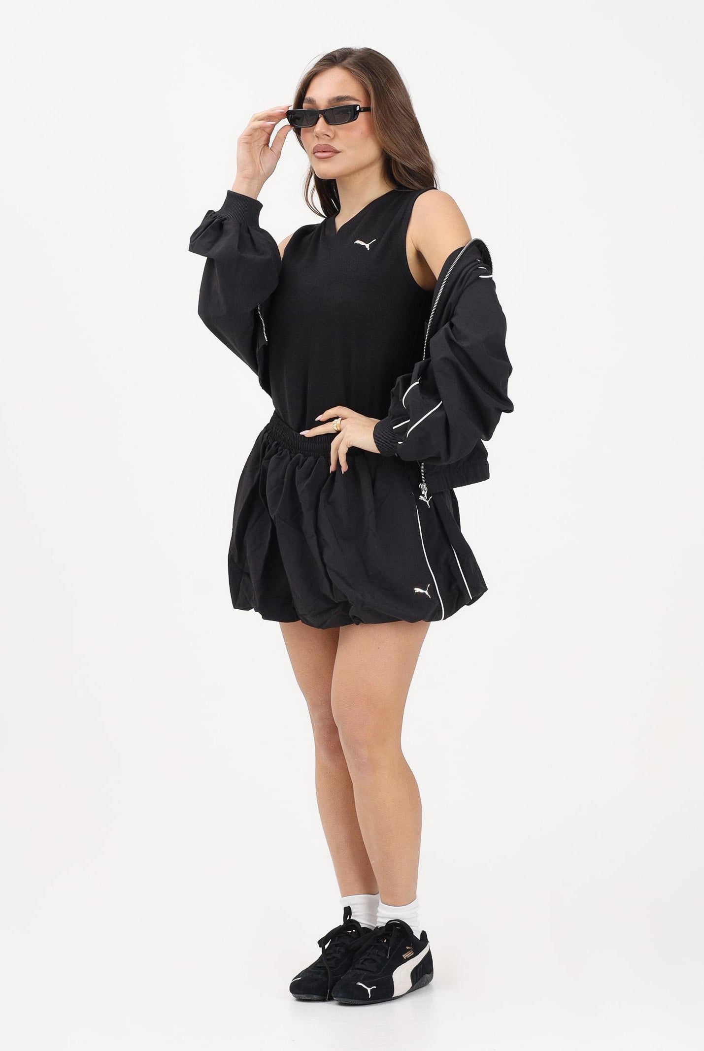 PUMA Gonna corta T7 nera da donna 635461 01 PUMA