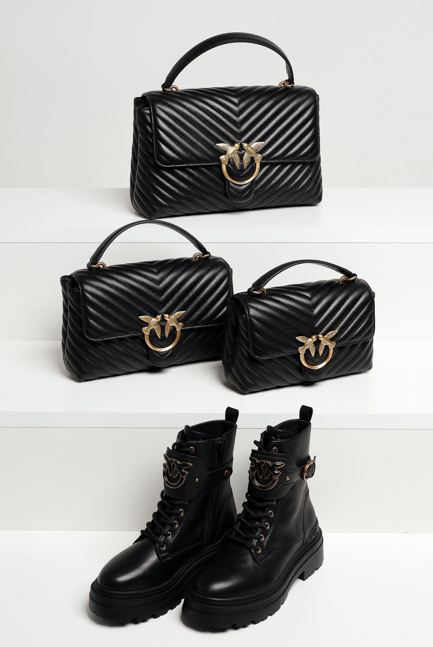 PINKO Borsa a tracolla Lady Love Bag Puff nera da donna 100044A0GK Z99Q PINKO